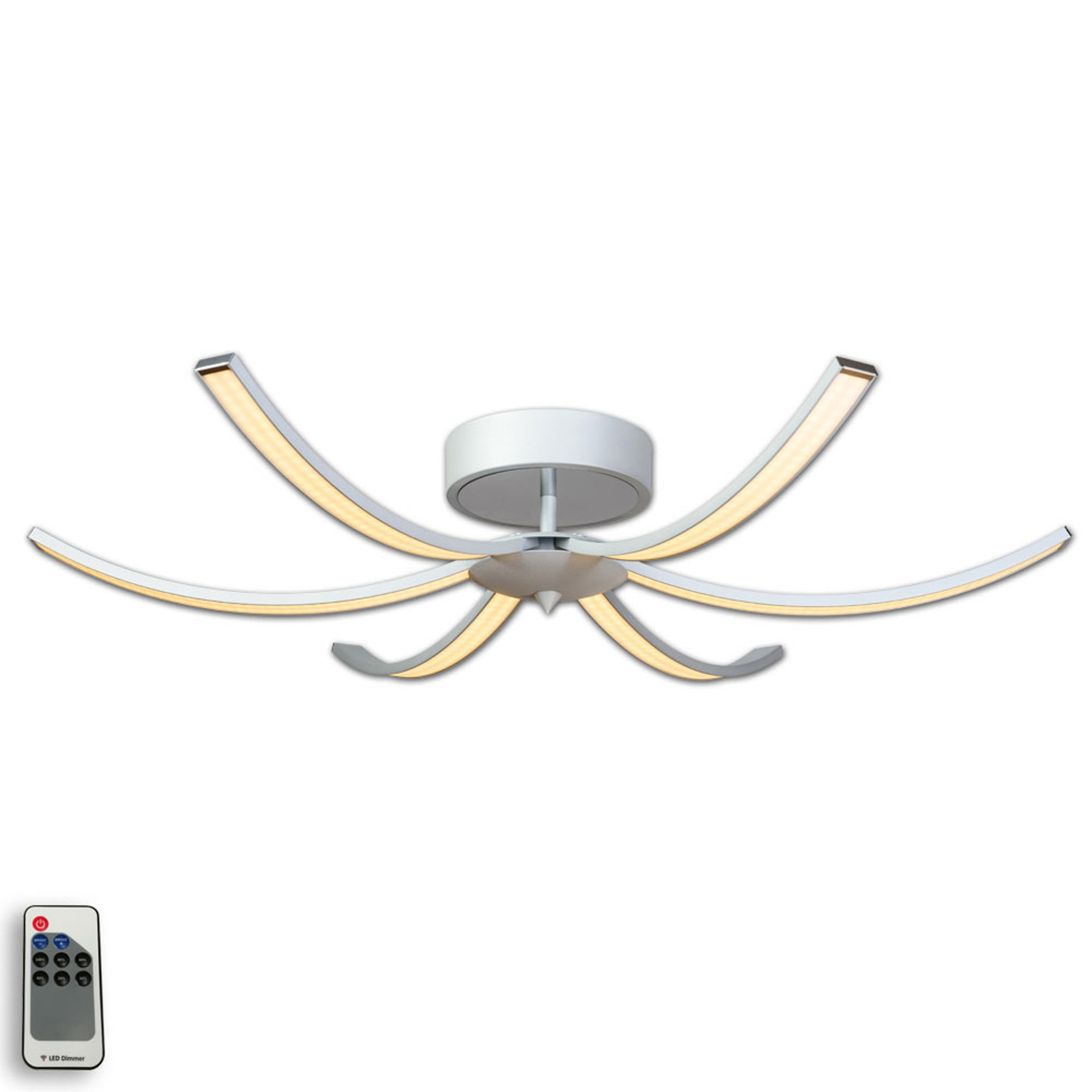 LED-kattovalaisin Umbra 6-lamppuinen 91cm alumiini