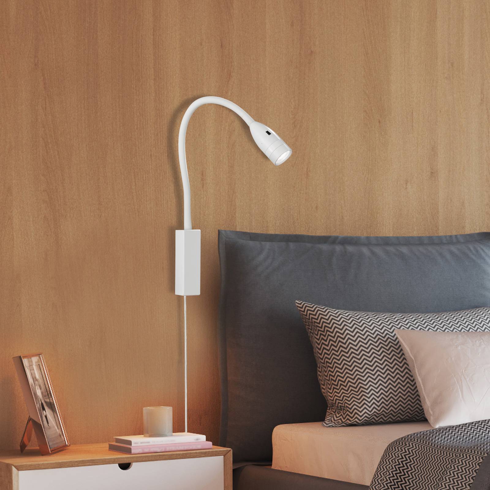 LED-seinävalaisin Sten eleohjauksella, valkoinen