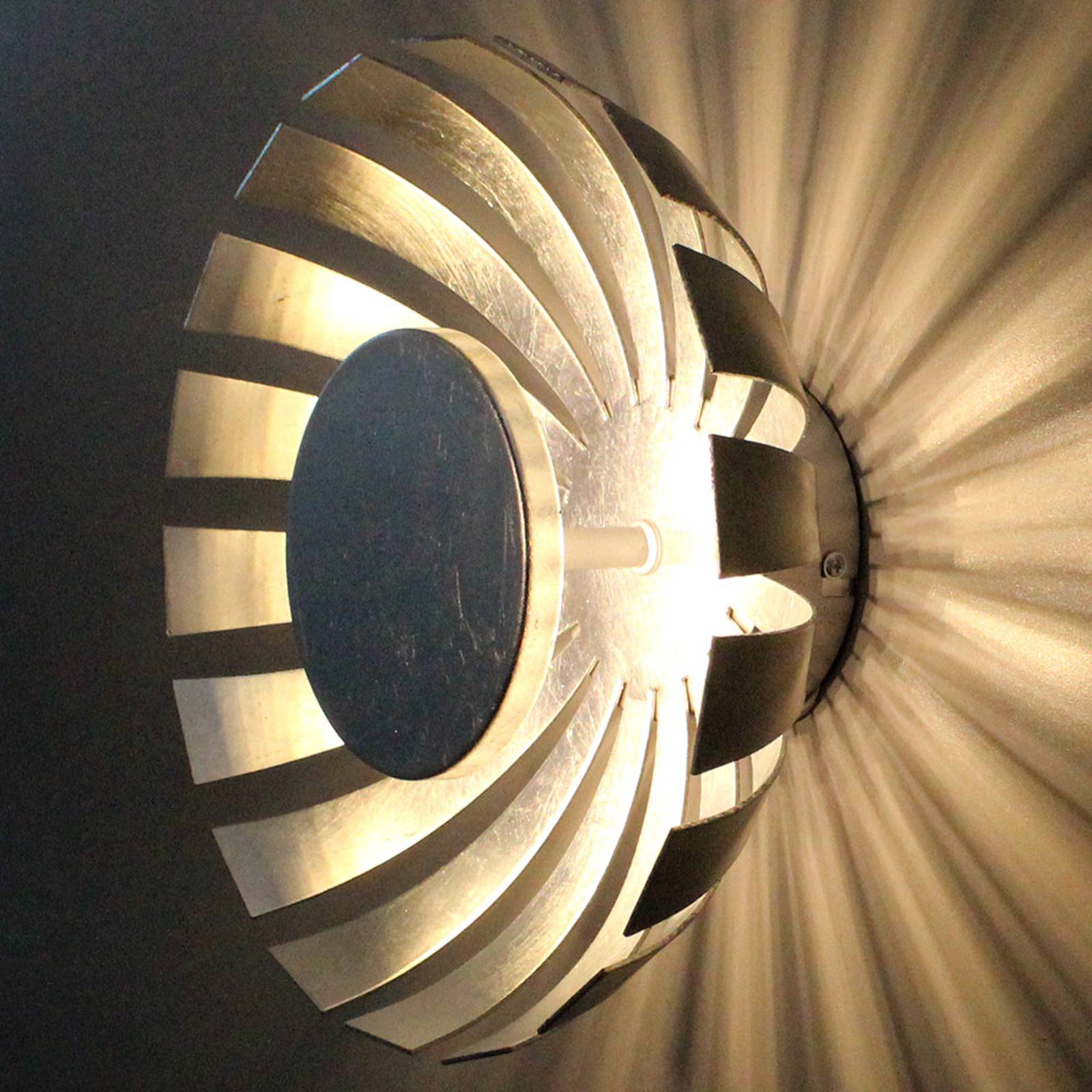 LED-seinävalaisin Flare Large, hopea
