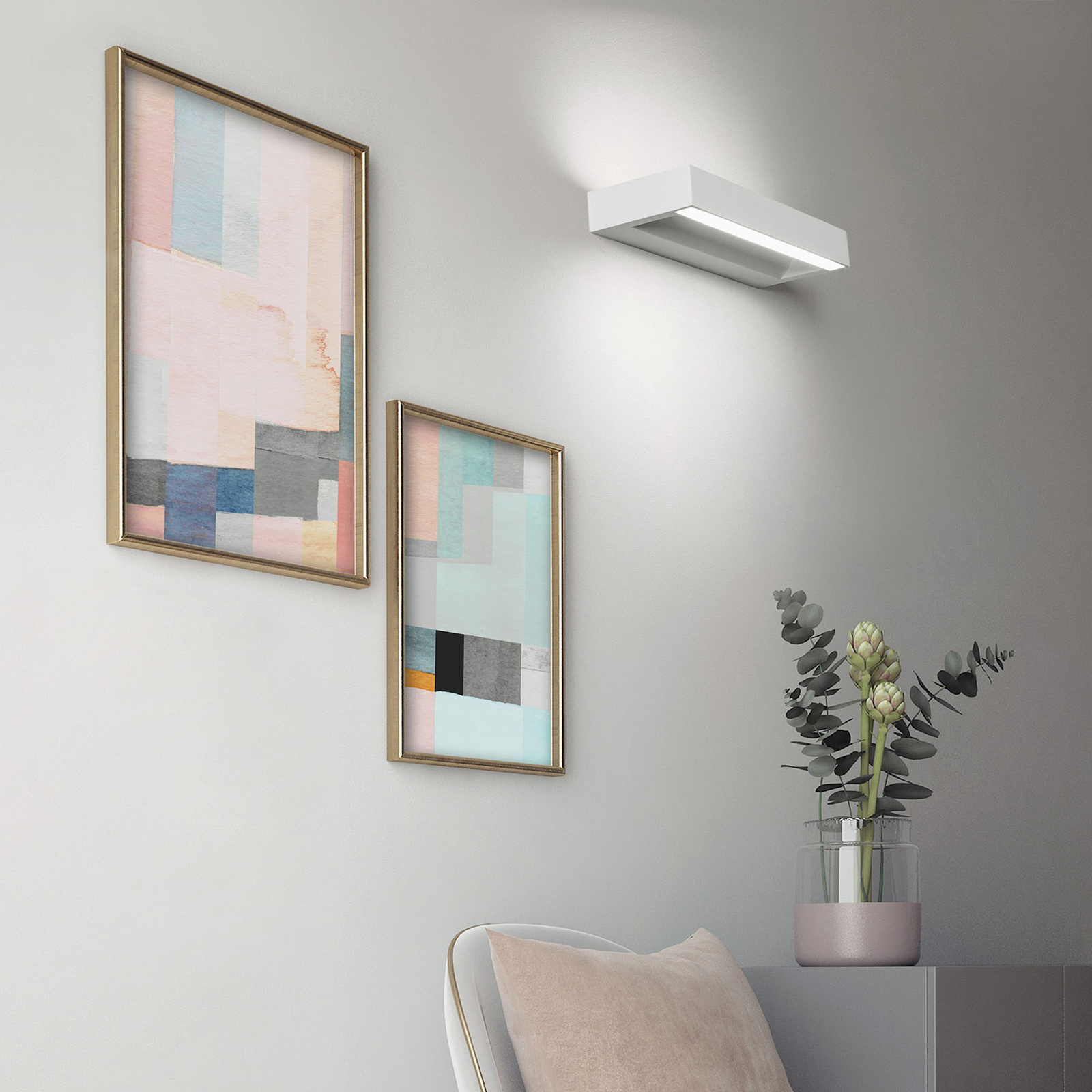 LED-seinävalaisin Leukas, Up-and-Down, leveys 30cm