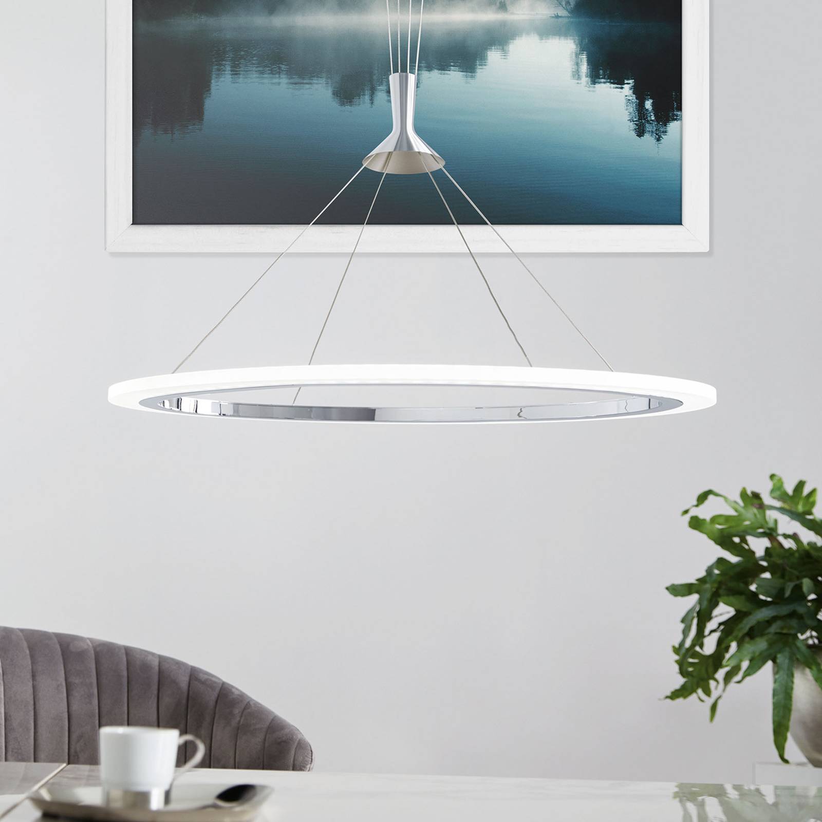 EGLO connect Hornitos-C -LED-riippuvalaisin pyöreä