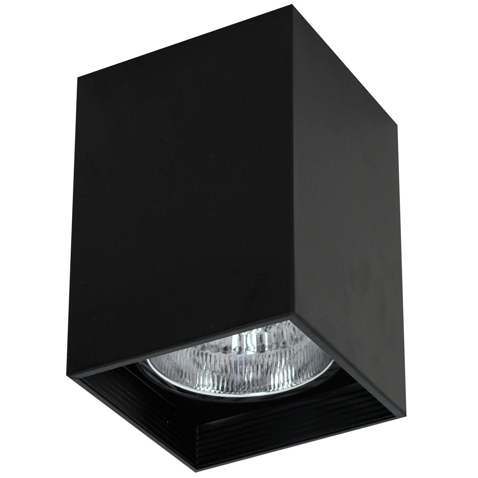 Kattospotti Downlight square musta, leveys 11,5 cm