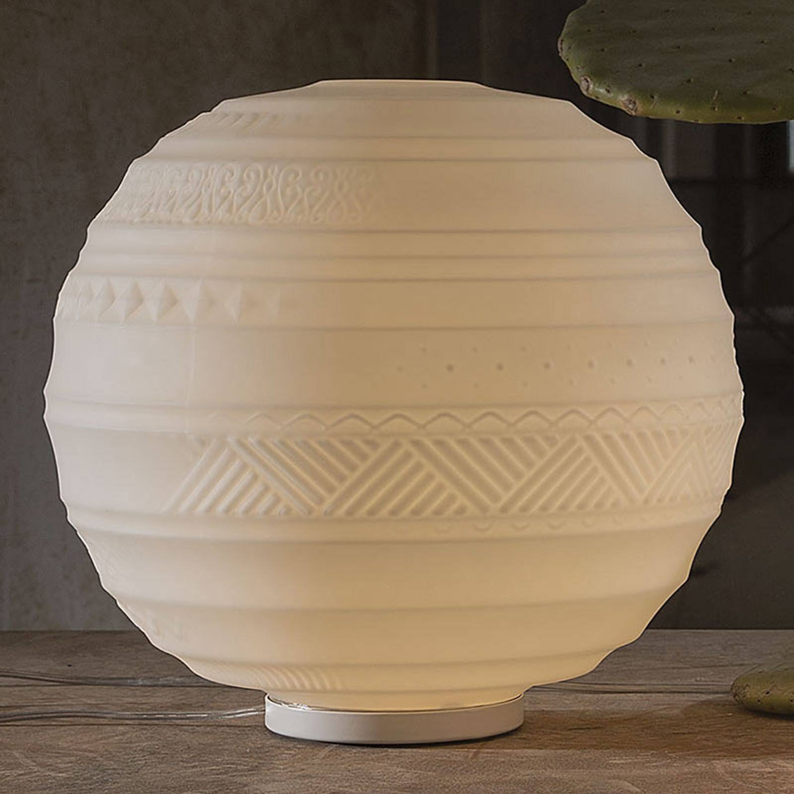 Lasinen design-pöytävalaisin Braille, 40 cm