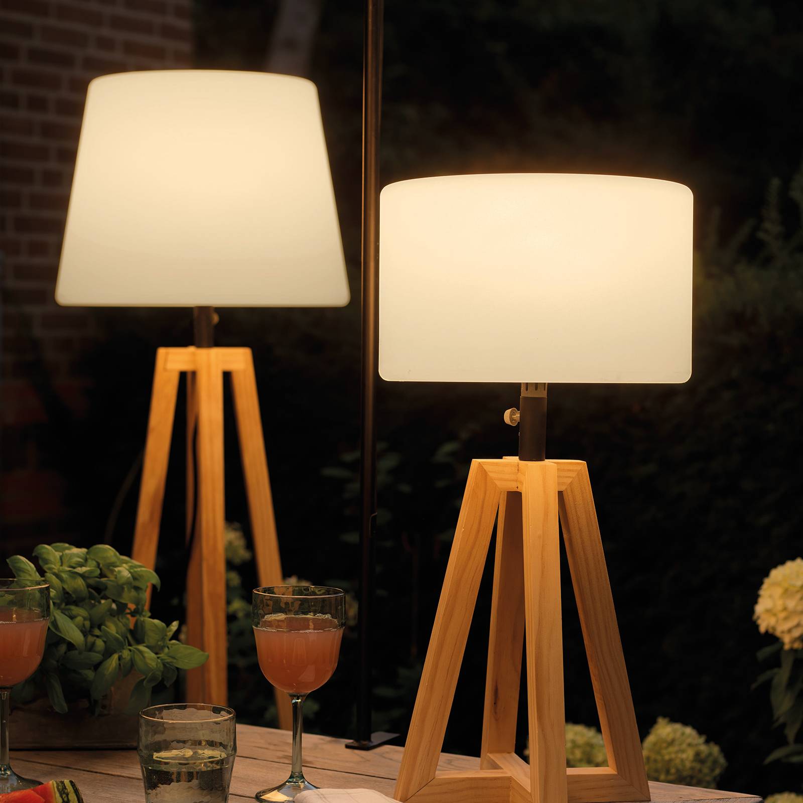 Aurinkokäyttöinen LED-lattiavalo 895191, pinjapuu