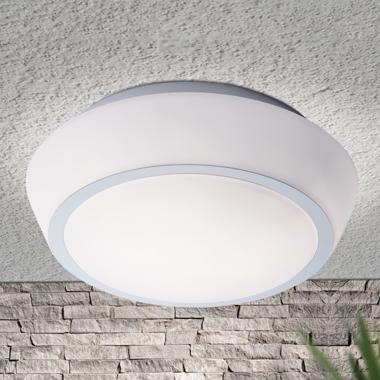 Lasinen kattovalaisin Pia, IP44, 38 cm