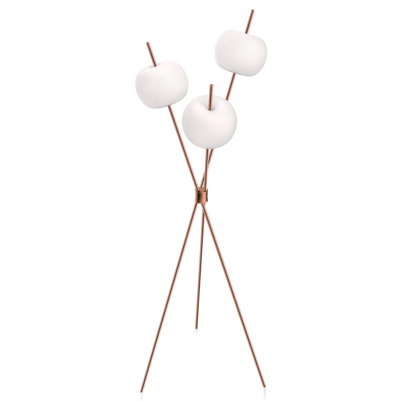 Kundalini Kushi - moderni LED-lattiavalo, kupari