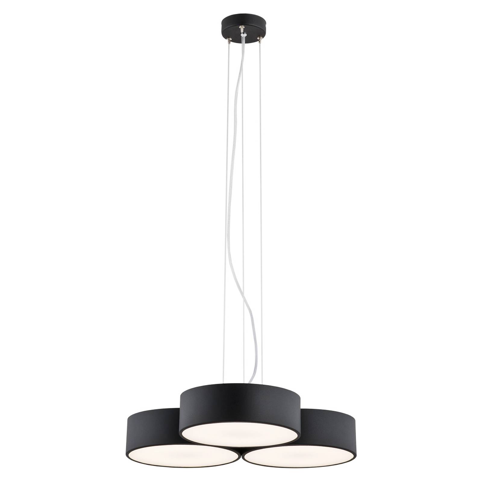 LED-riippuvalo Dayton, 3-lamppuinen, musta