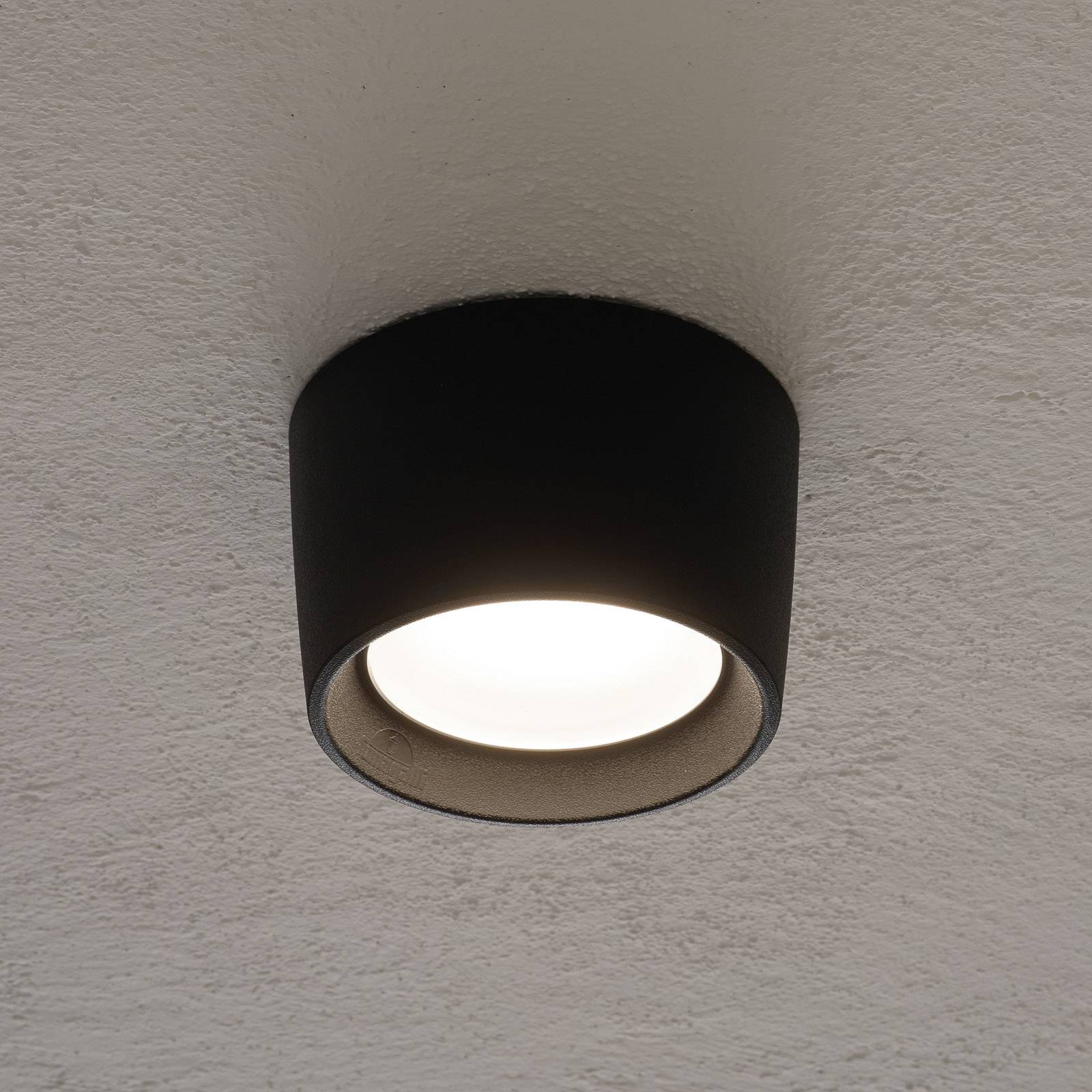 Livia-alasvalo Ø 16 cm CCT musta/frosted