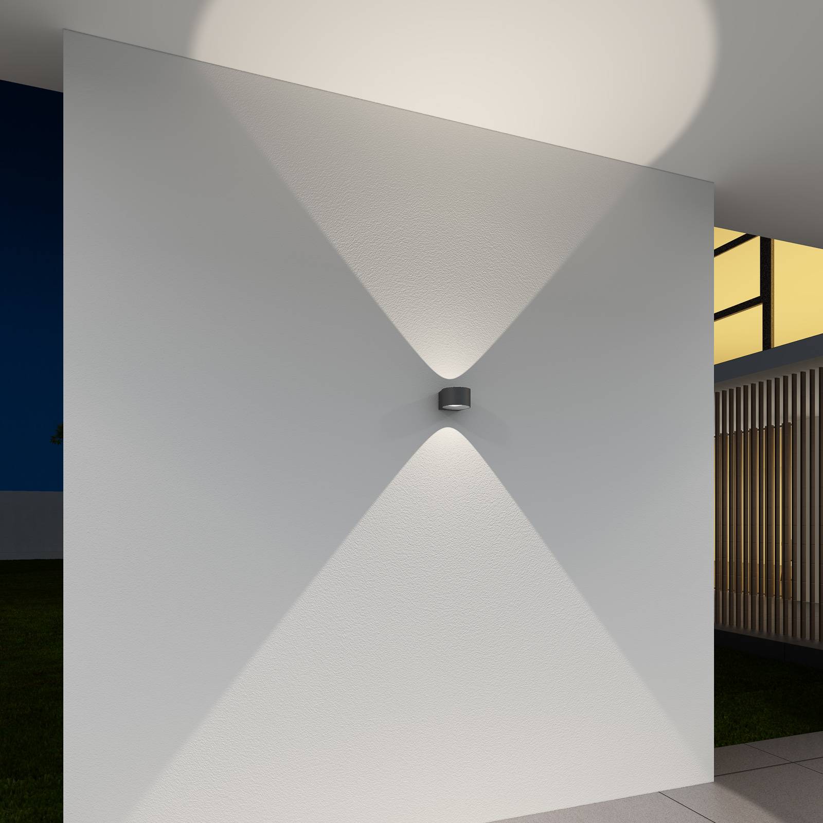 LED-ulkoseinälamppu CMD 9029 lasilinsseillä