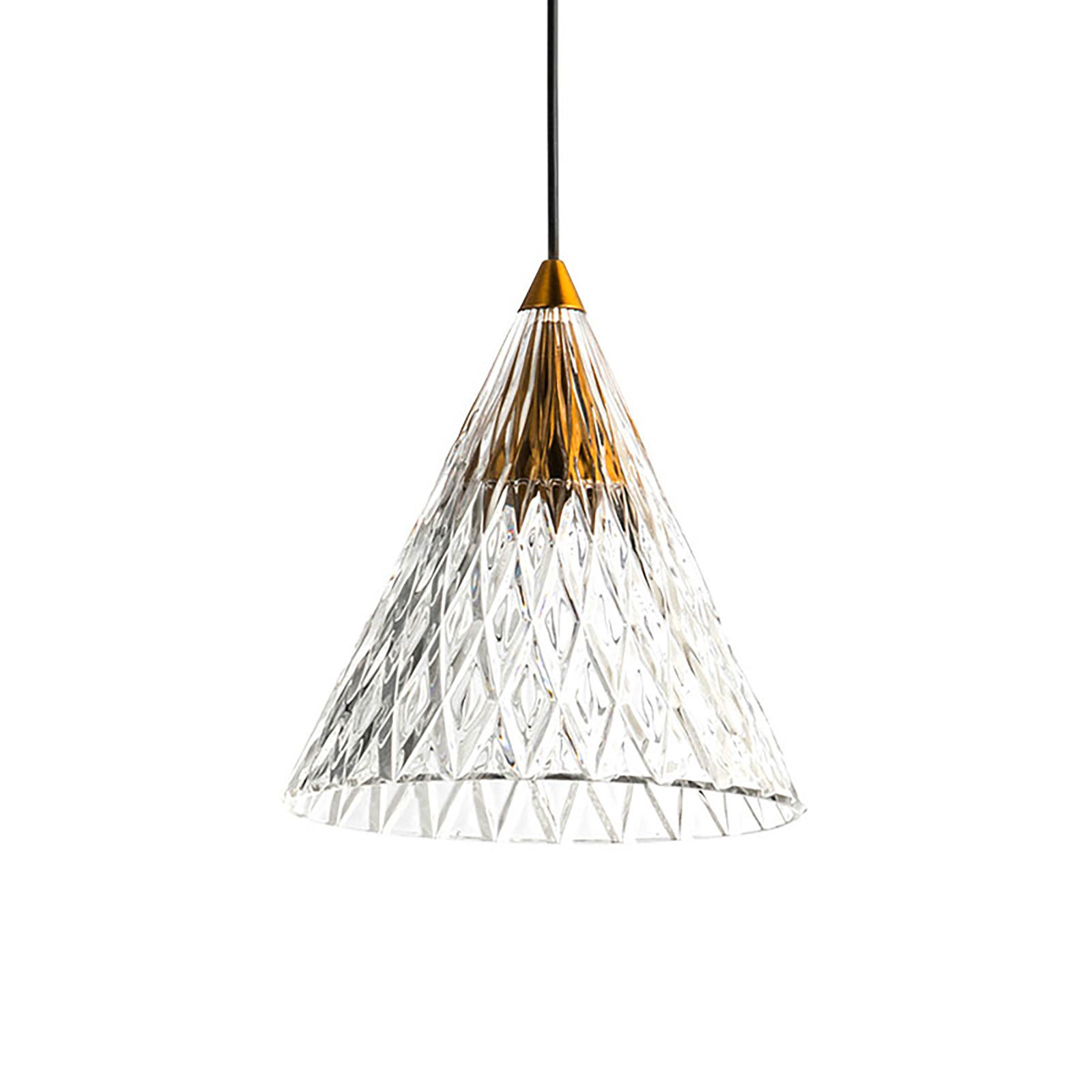 LEDS-C4 Veneto -LED-riippuvalo, kulta/valkoinen