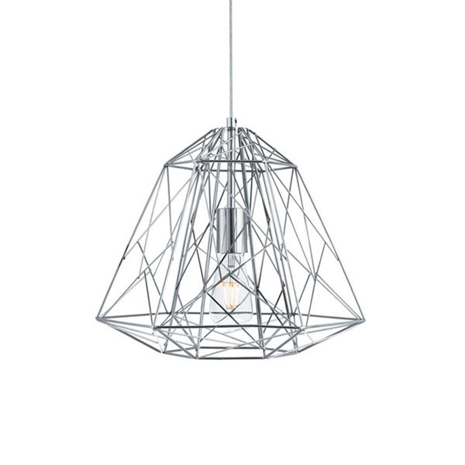 Geometric Cage -riippuvalaisin, kromi