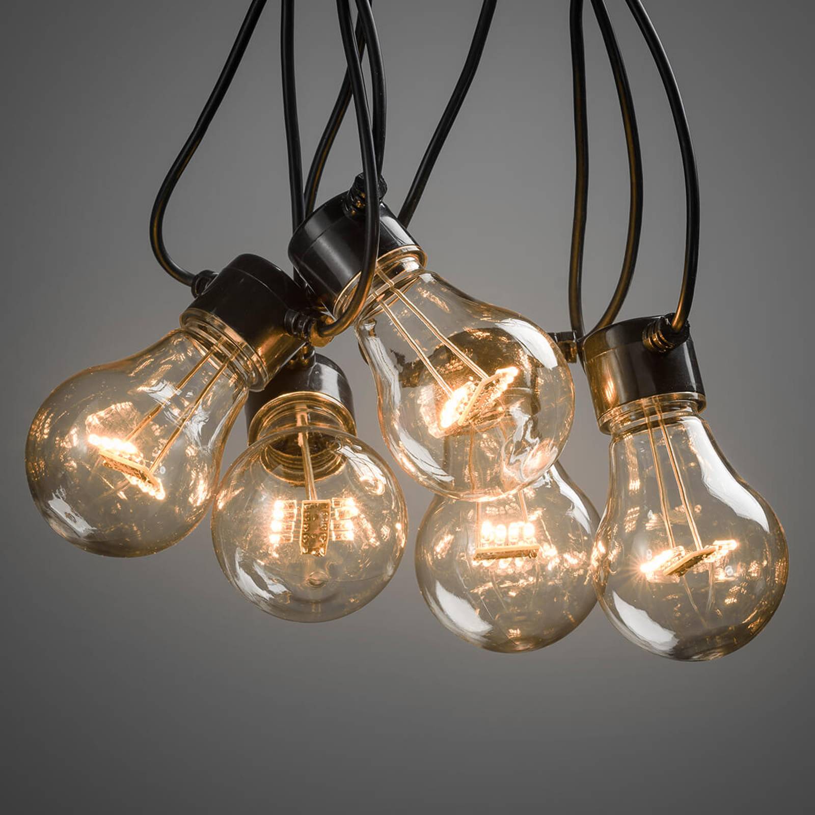 Kymmenlamppuinen LED-valoketju Terassi