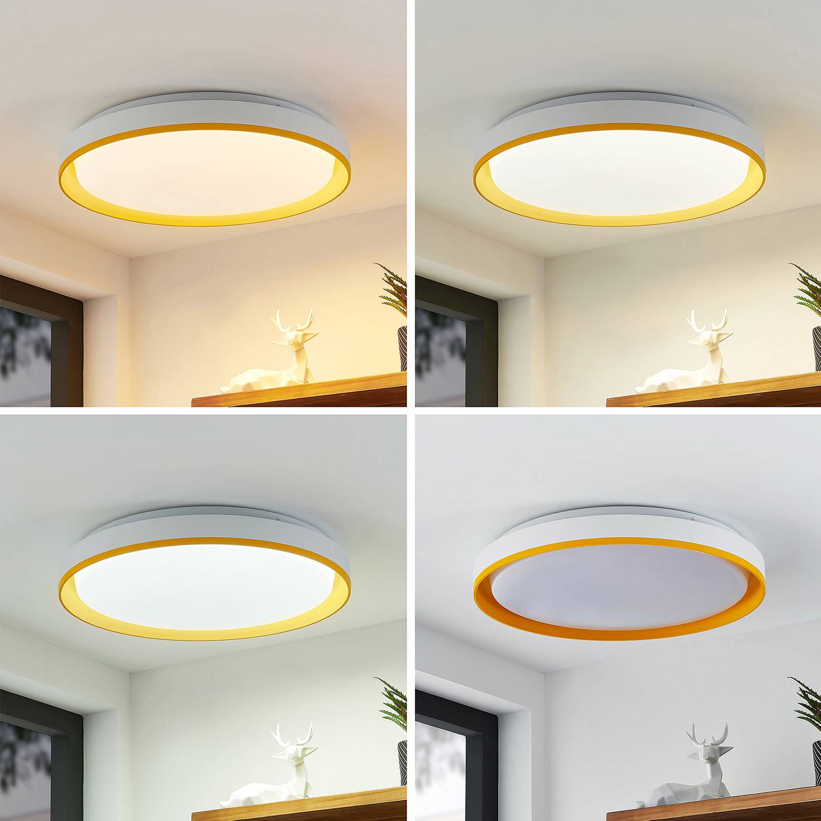 Lindby Divora -LED-kattovalaisin CCT Ø 50,5 cm