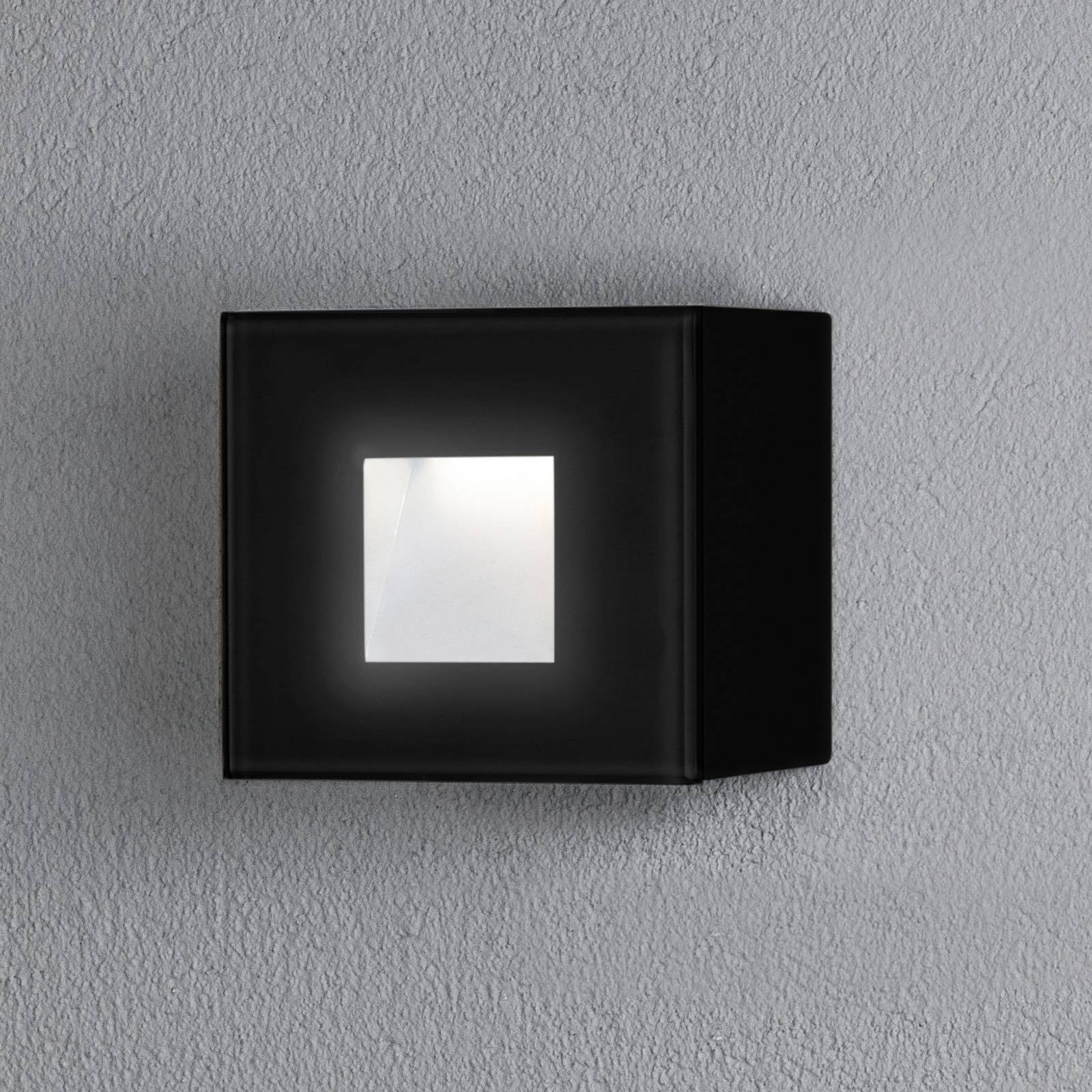 LED-ulkoseinälamppu Chieri, 8 x 8 cm, musta