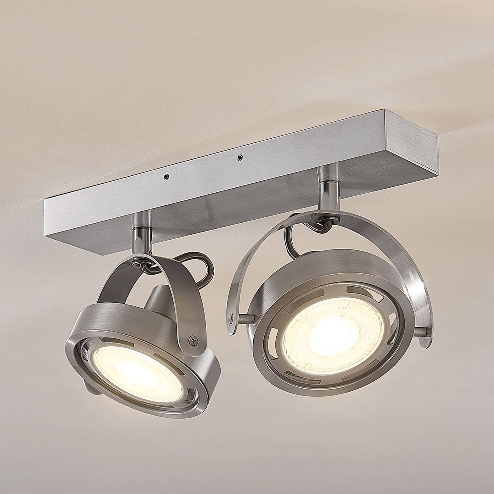 Kaksilamppuinen LED-kohdevalaisin Munin, alumiini