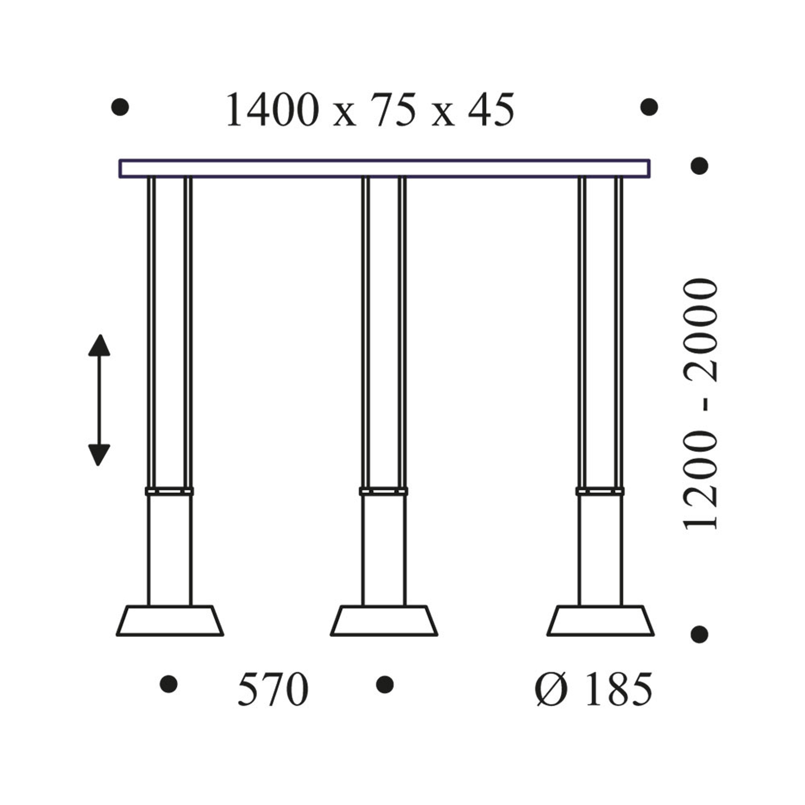 OLIGO Glance LED-riippuvalo 3 lamp. aquamariini