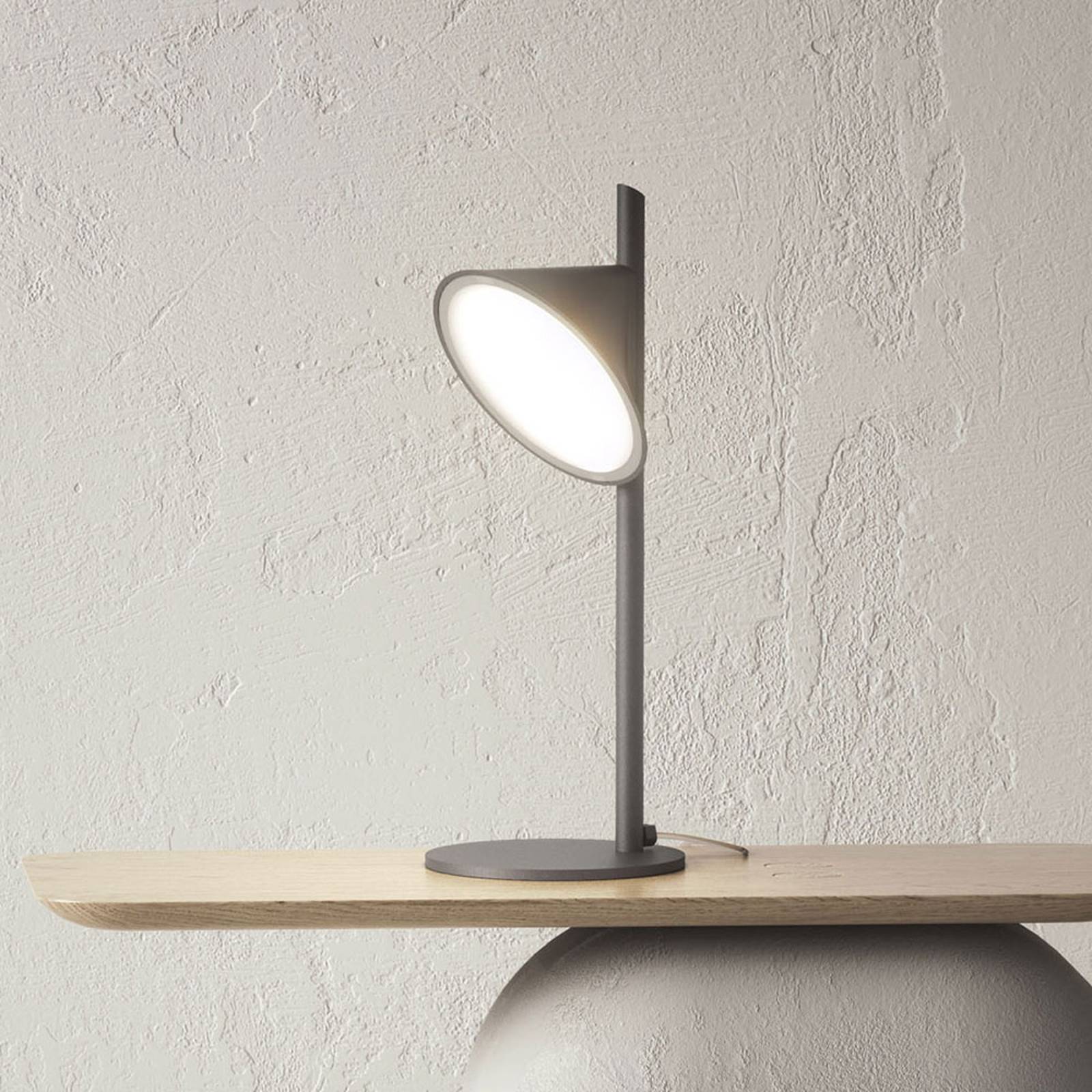 Axolight Orchid LED-pöytälamppu, tummanharmaa