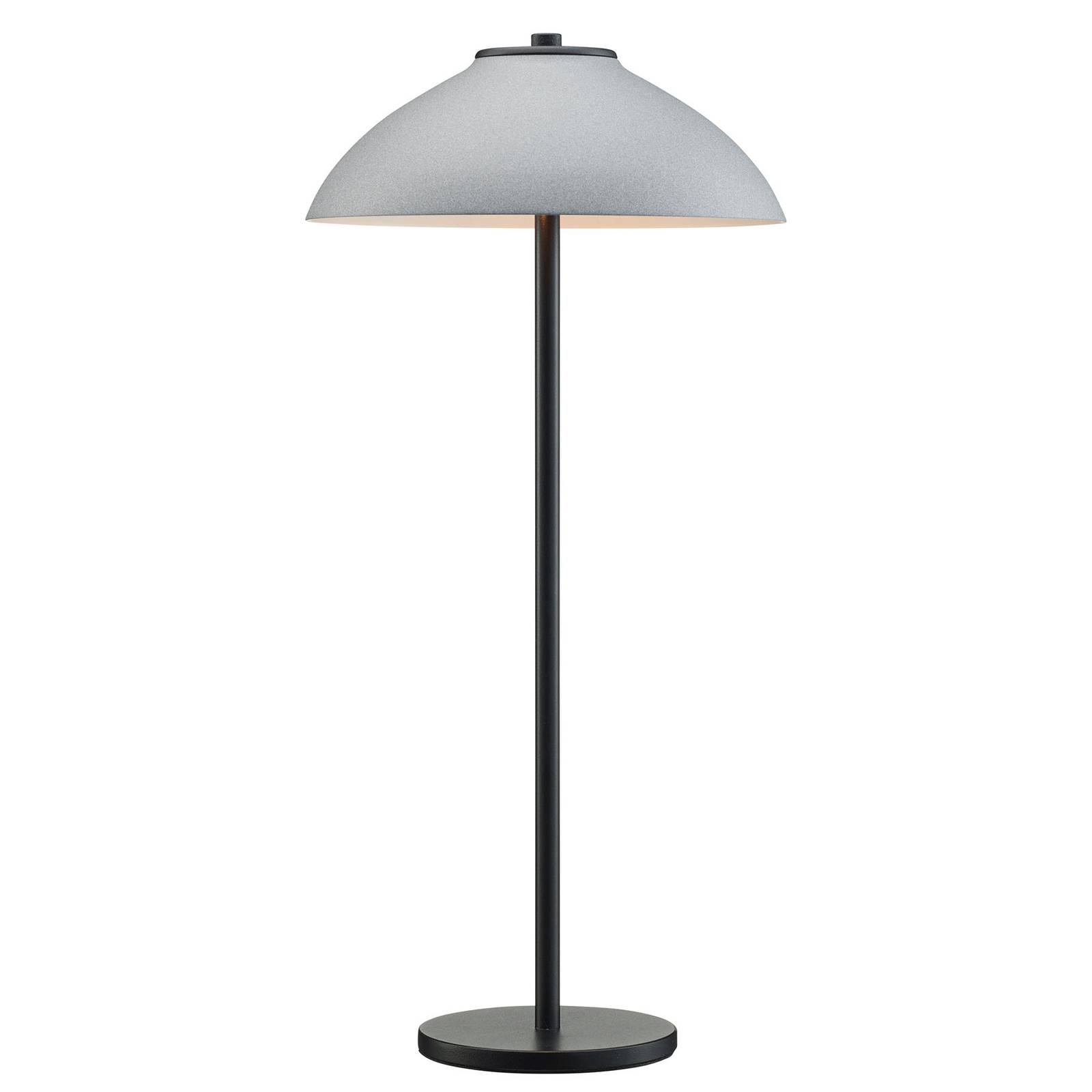 Pöytälamppu Vali, korkeus 50 cm, musta/harmaa