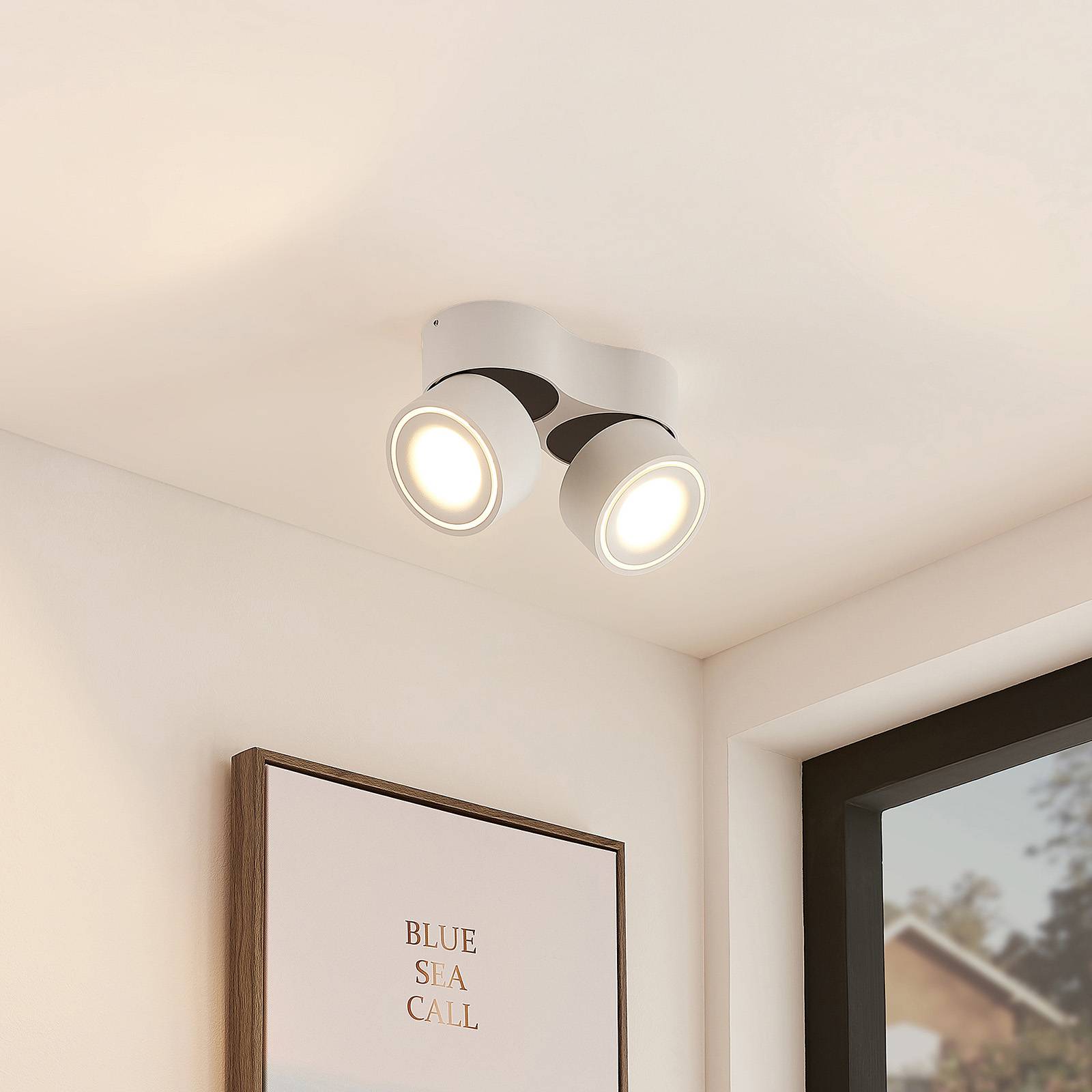 Arcchio Rotari -LED-kattokohdevalo, 2x8,9W