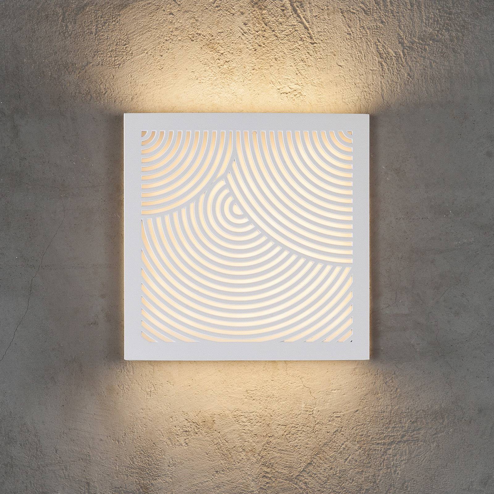 LED-ulkoseinävalaisin Maze Bended, valkoinen