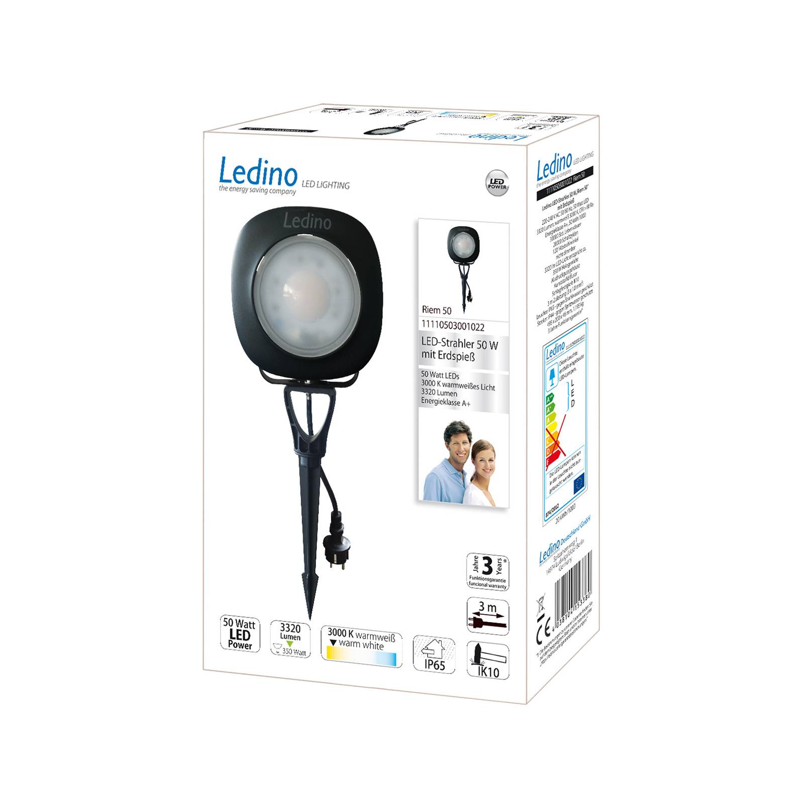 LED-maapiikkikohdevalo Riem, 50 W