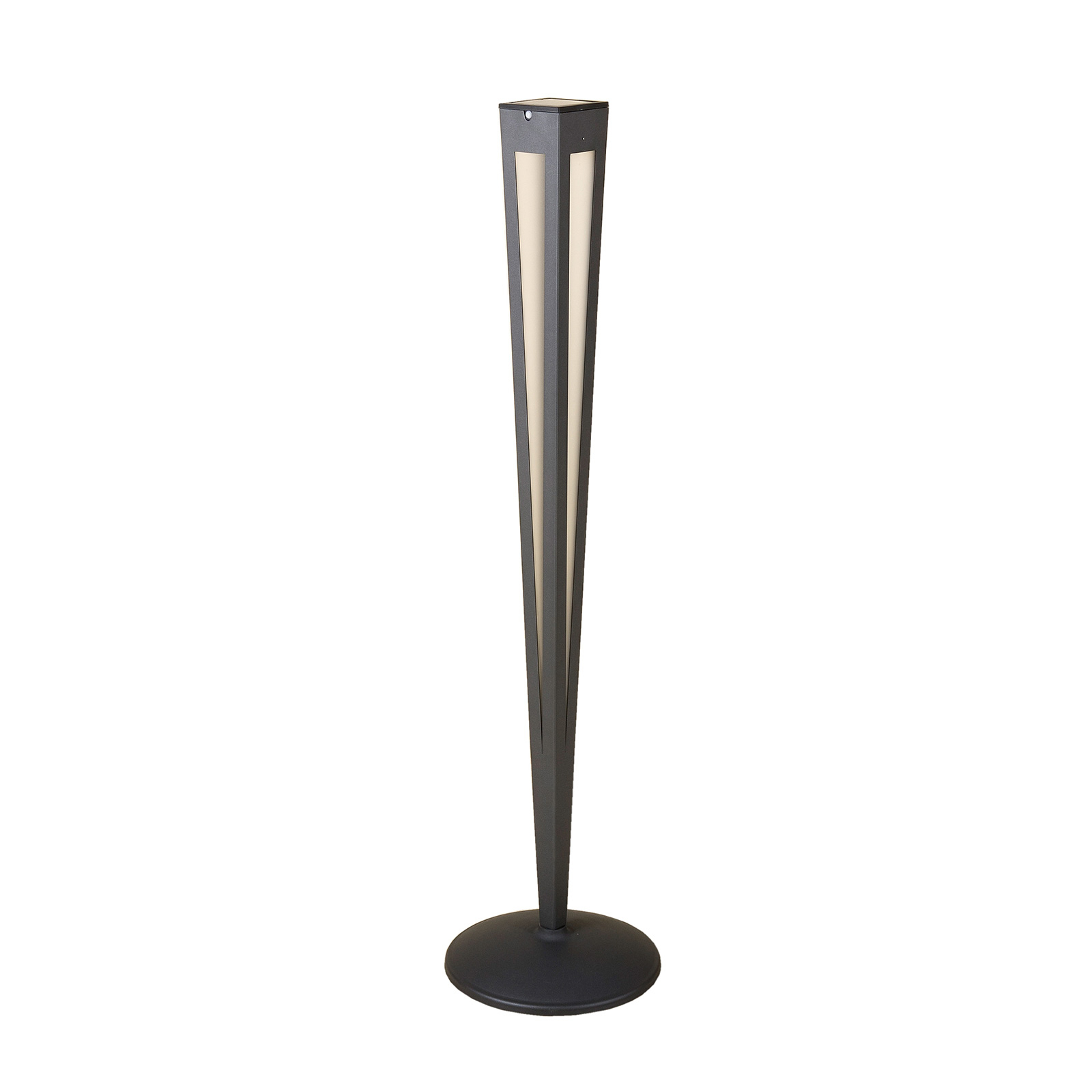Aurinkokäyttöinen LED-soihtu Tinka, 120 cm, harmaa