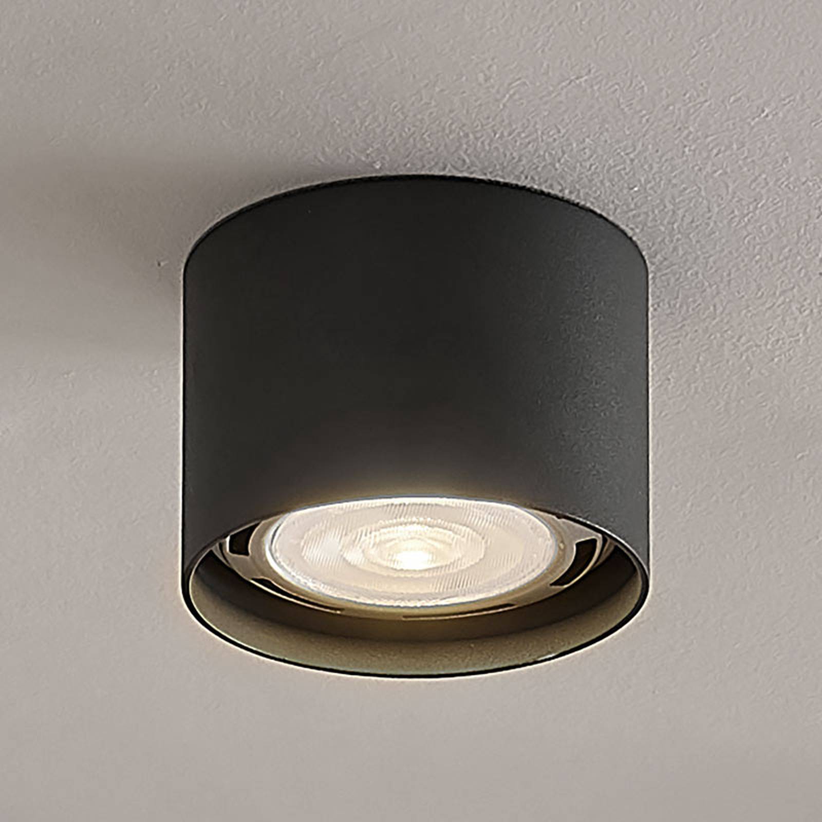LED-kattospotti Mabel, pyöreä, harmaa