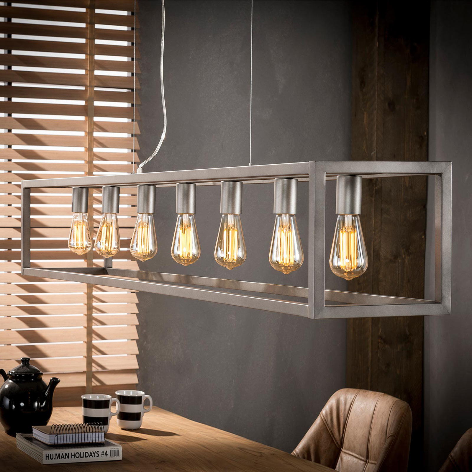 Riippuvalaisin Perpendillumina 7-lamp. matta hopea