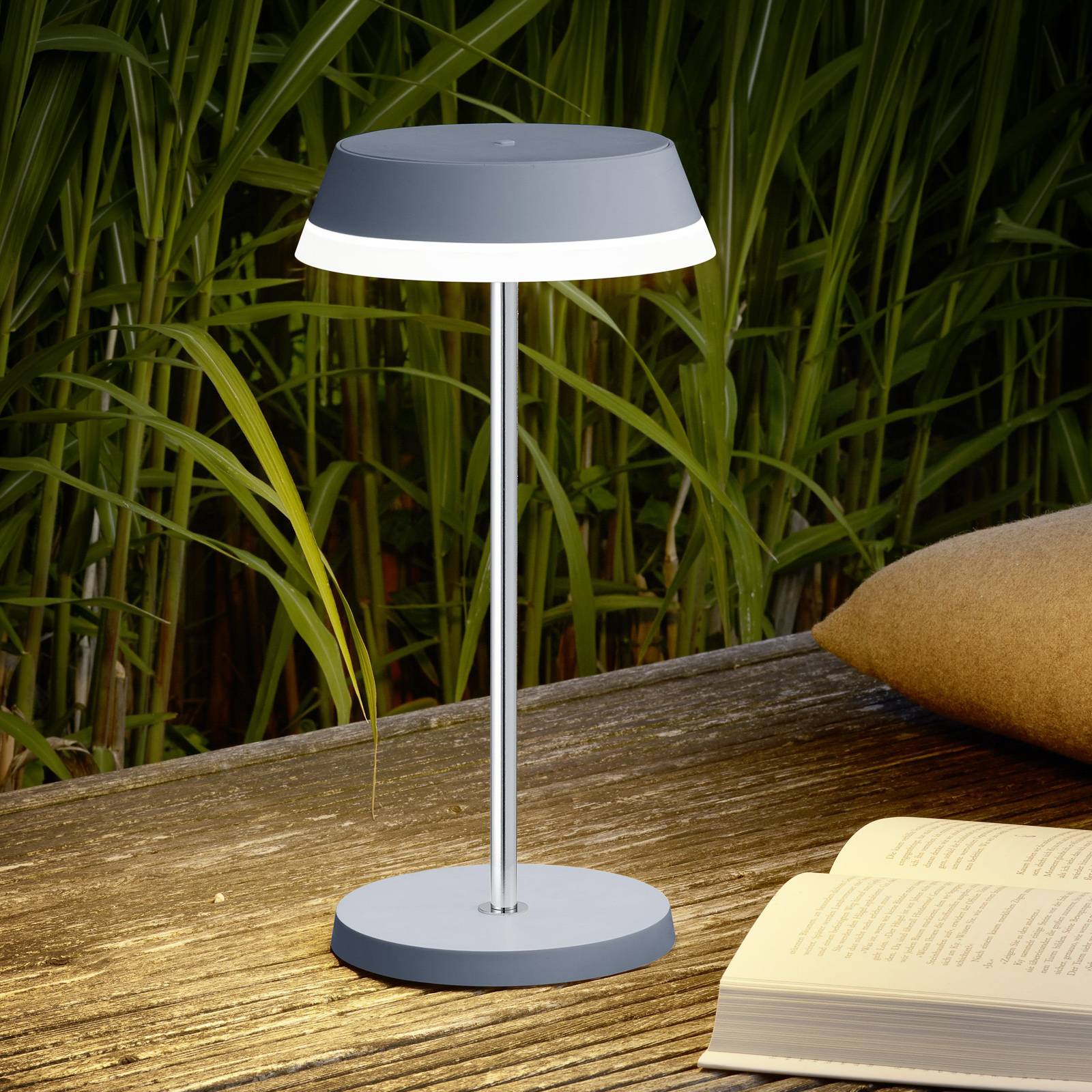 B-Leuchten Joy LED-pöytälamppu, akku antrasiitti