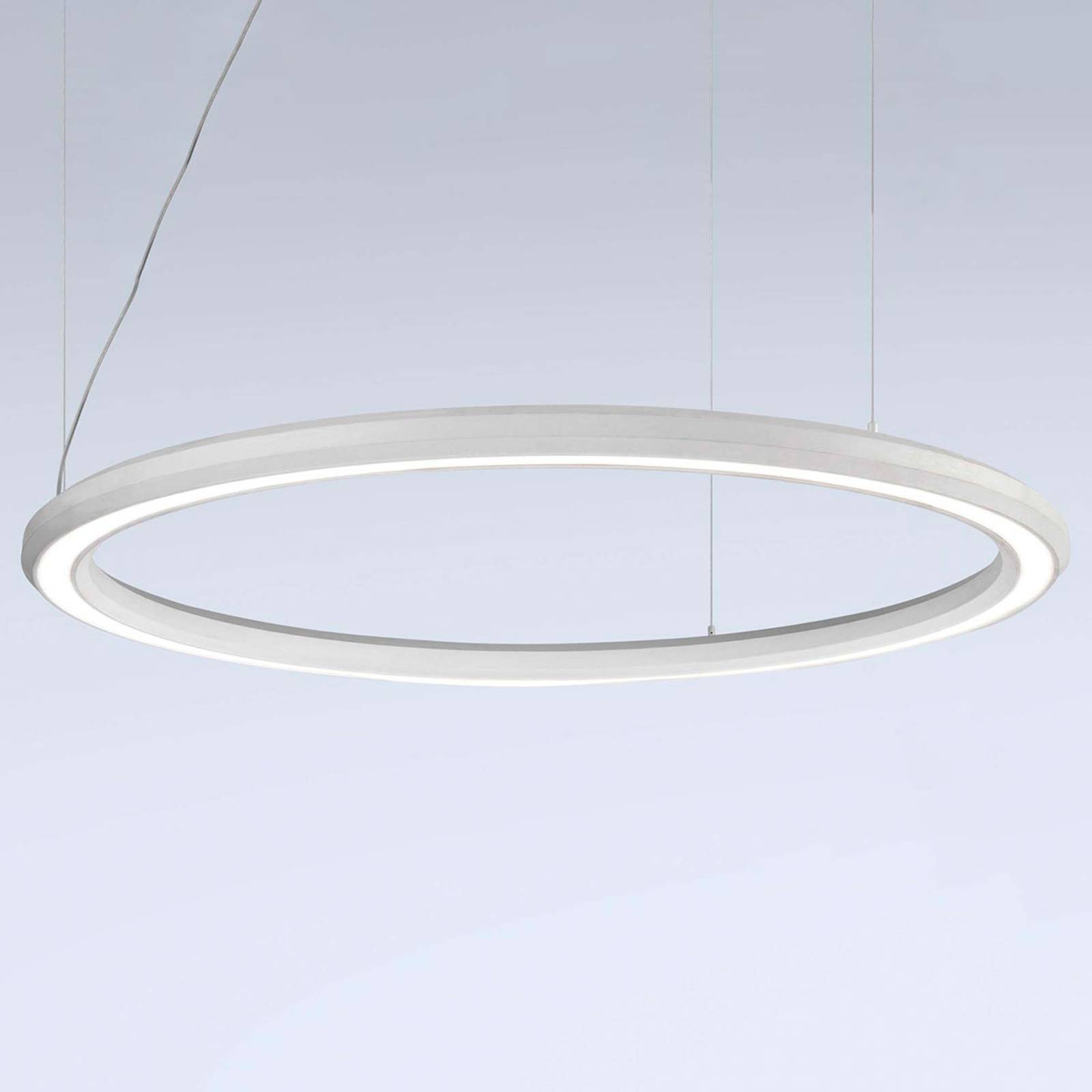 LED-riippuvalaisin Materica ala, Ø 120cm valkoinen