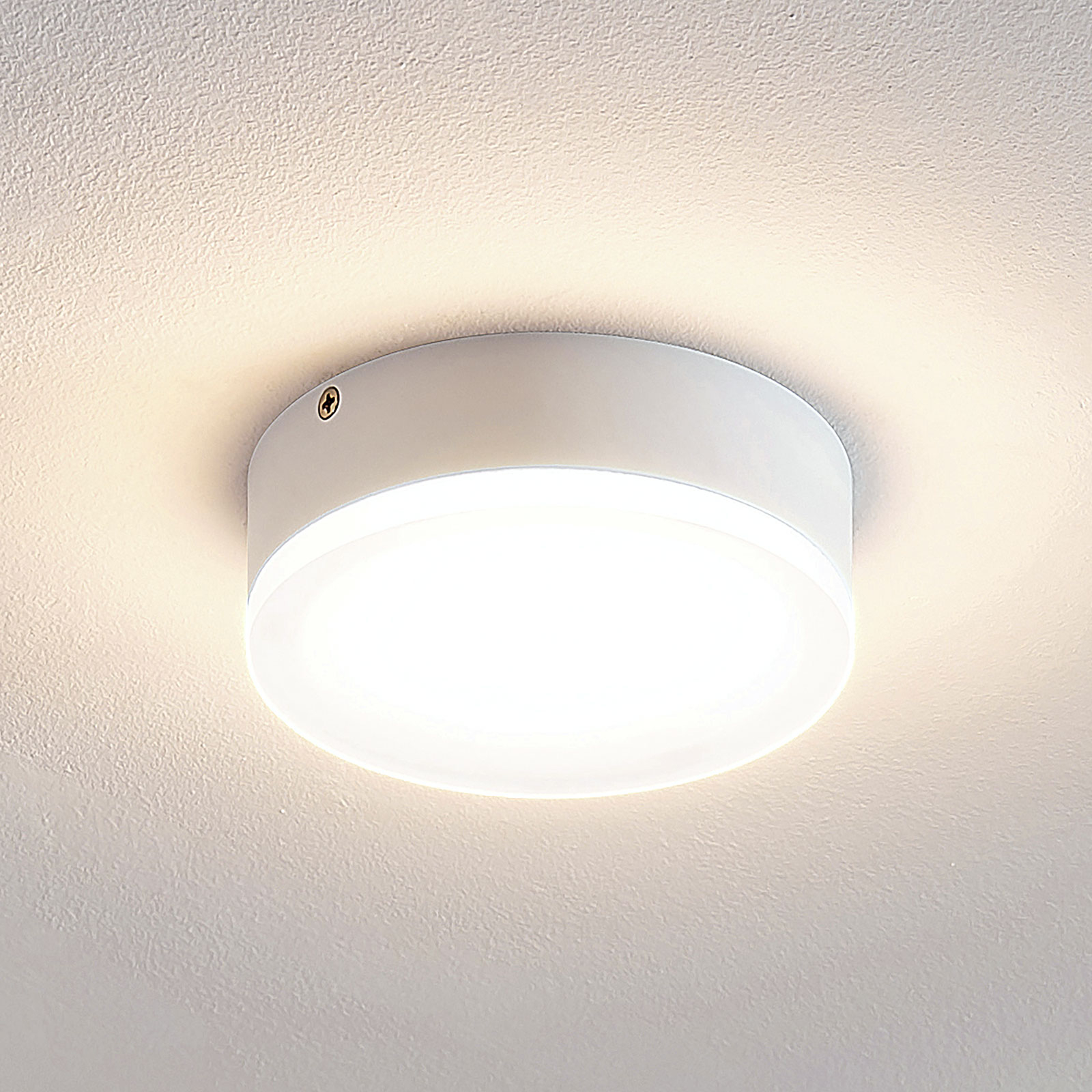 Lindby Leonta LED-kattovalaisin, valkoinen, 12 cm