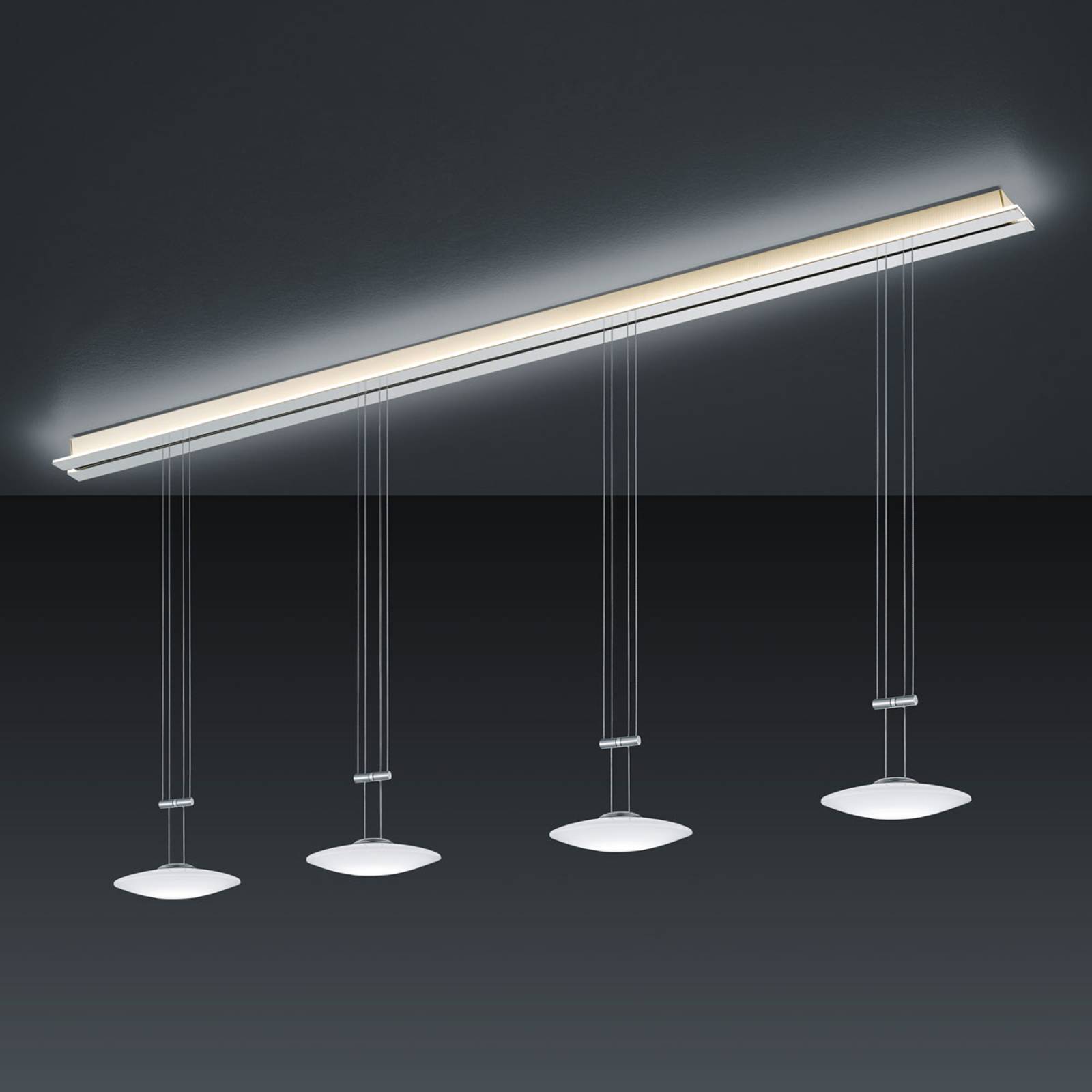 BANKAMP Strada Orbit riippuvalo, 4-lamp., 185 cm