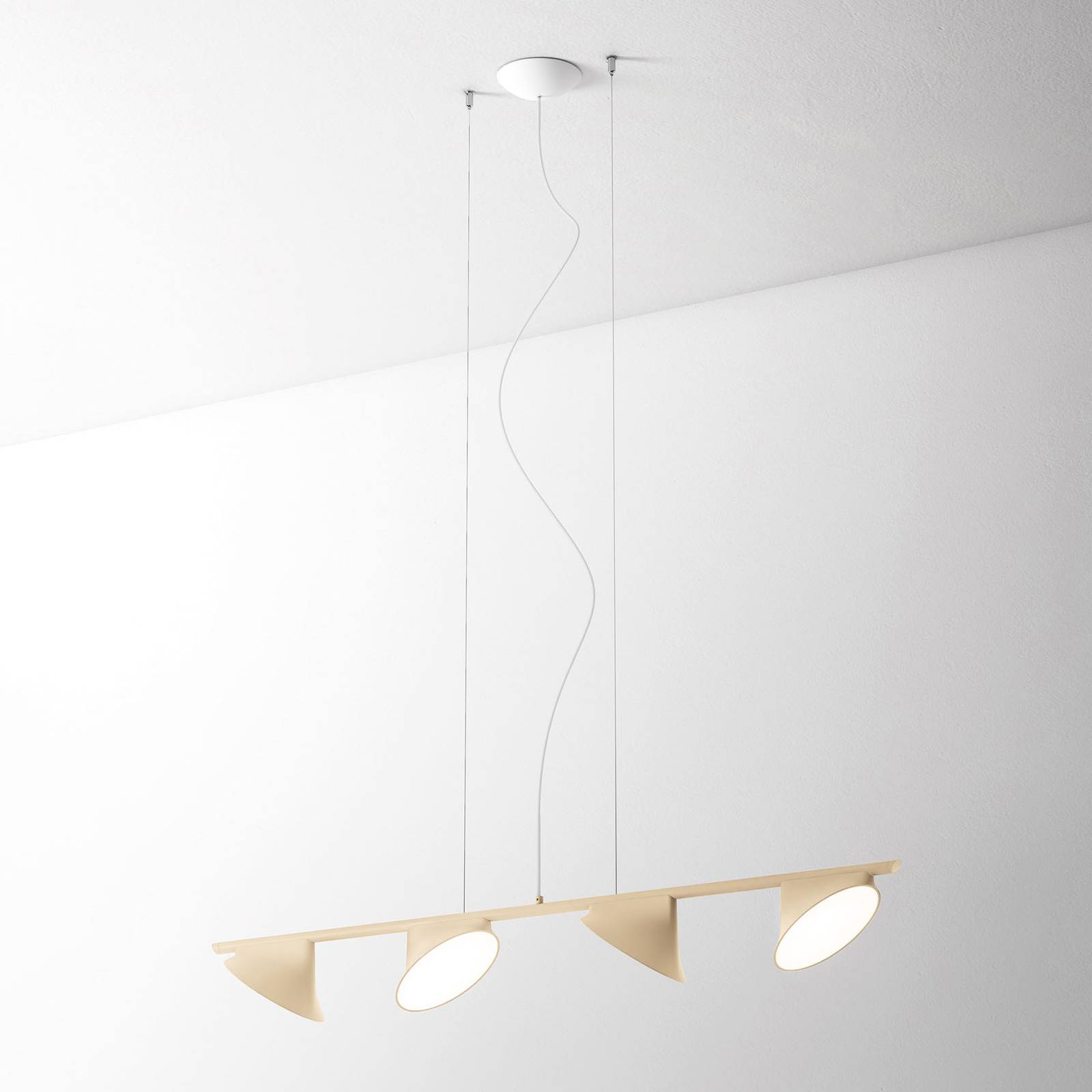 Axolight Orchid LED-riippulamppu 4 lampp., hiekka