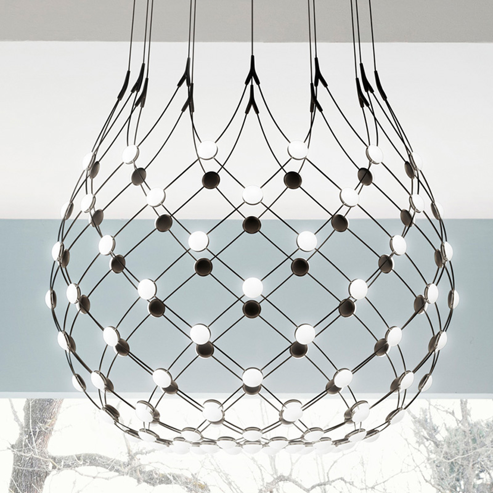 Luceplan Mesh riippuvalaisin Ø 100 cm Wireless 1 m