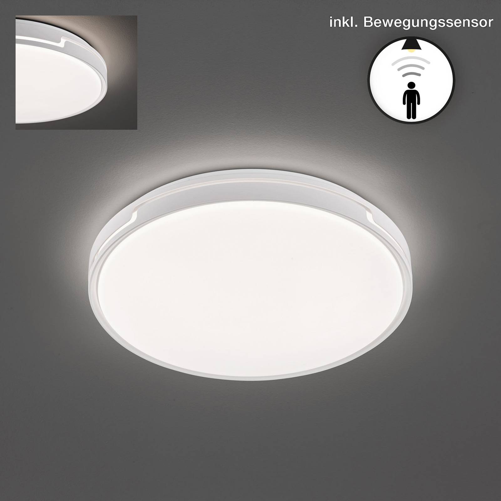 LED-kattovalaisin Tex BS liiketunnistimella Ø 49cm