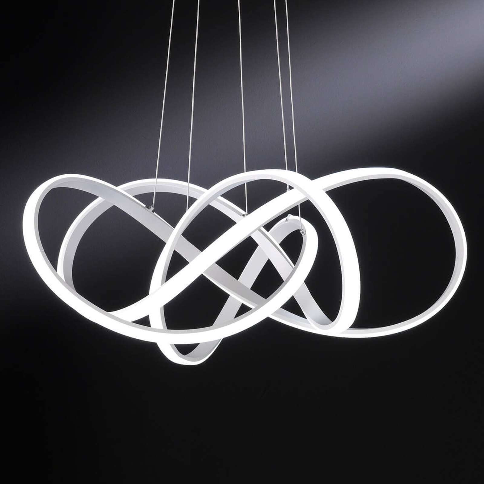 Vaalea LED-riippuvalaisin Art upeaa designia