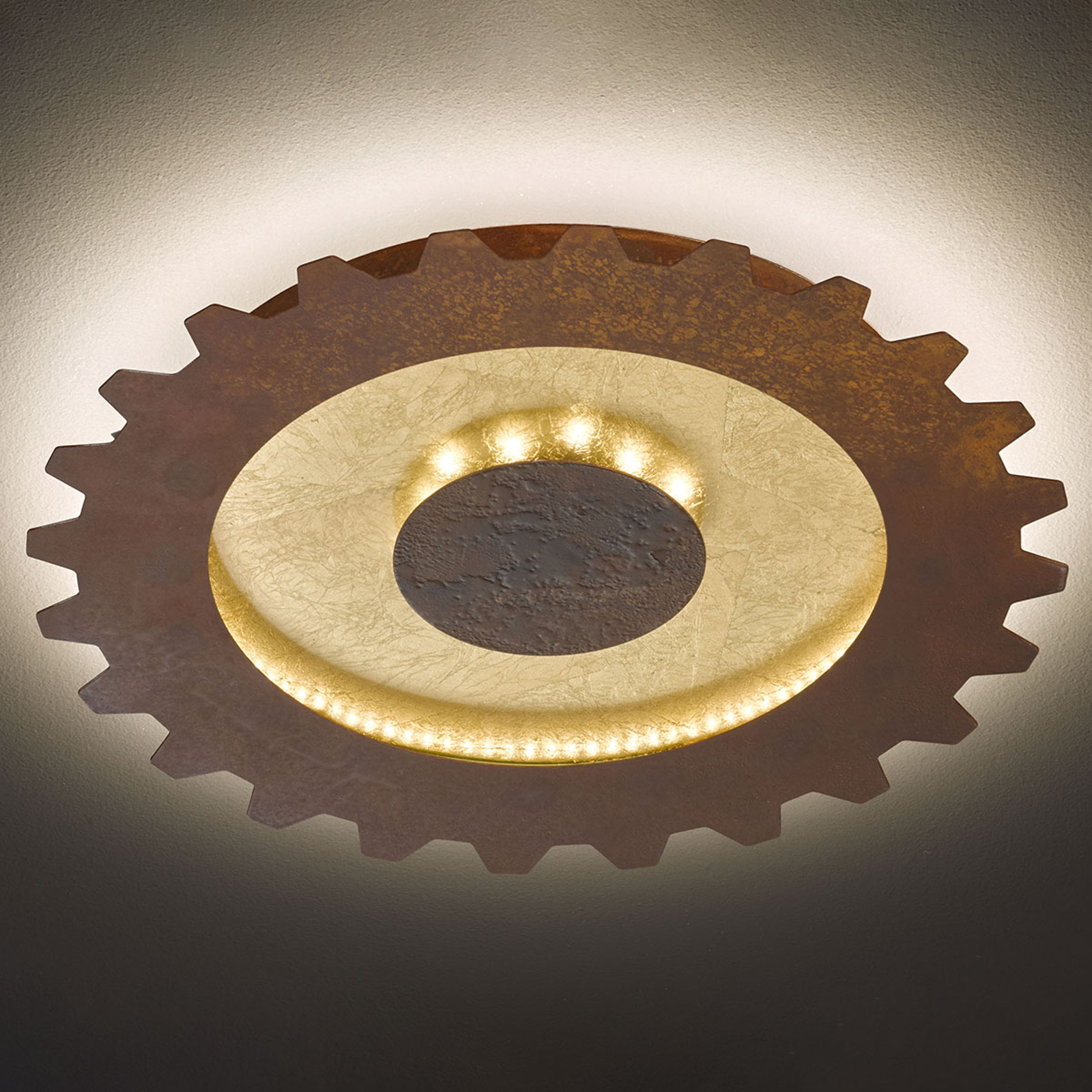 LED-kattovalaisin Leif, hammaspyörä, Ø 50 cm