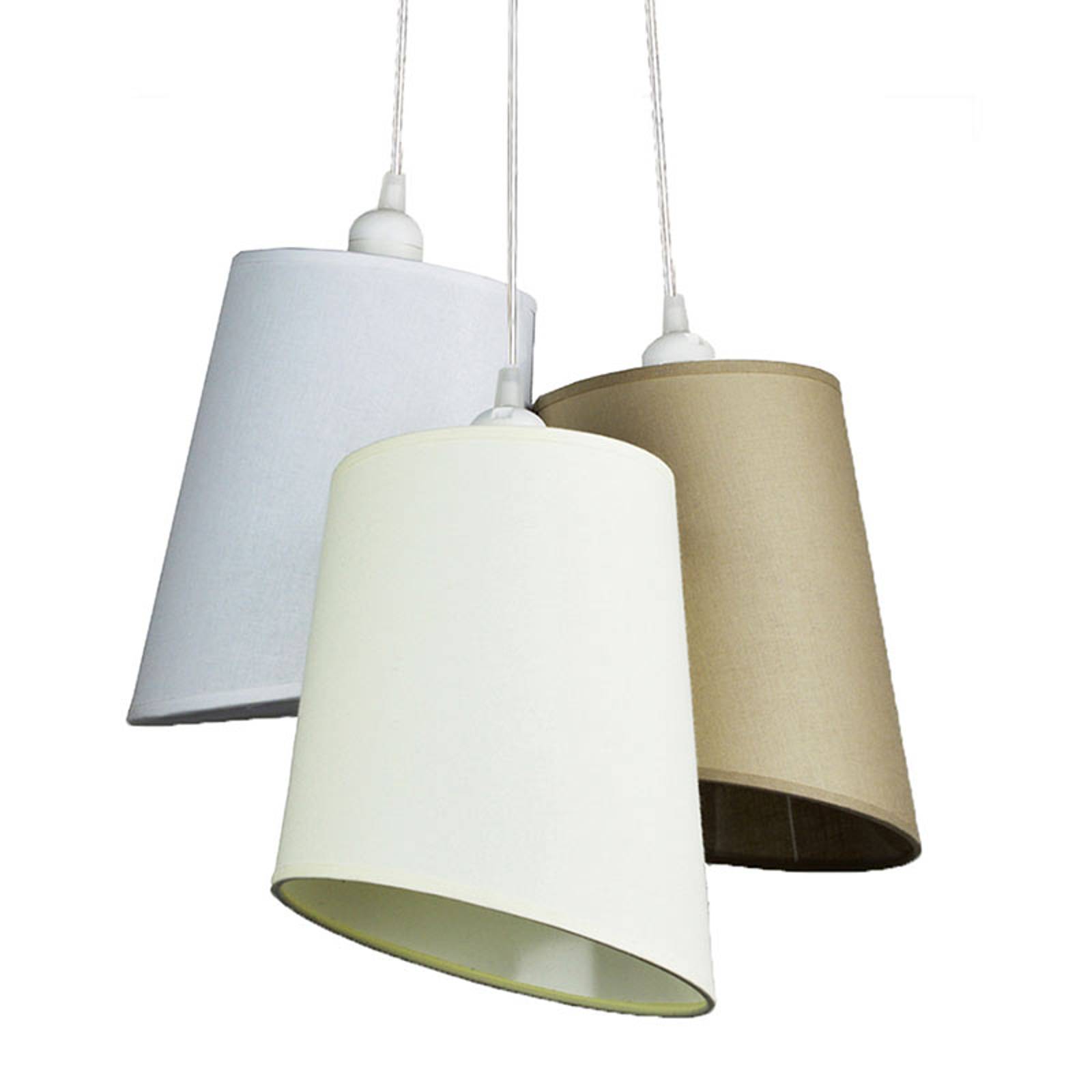 Riippuvalo Verona 3-lamp. valkoinen/écru/beige