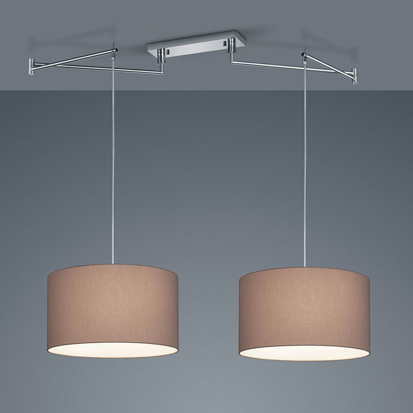 Helestra Certo -riippuvalo lieriö 2-lamp. mocca