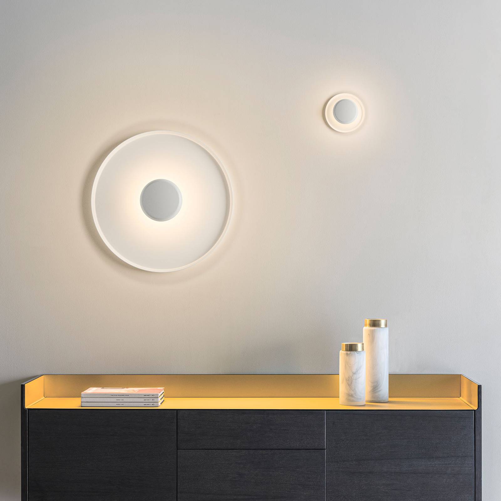 Vibia Top -LED-seinävalaisin Ø 60 cm, valkoinen