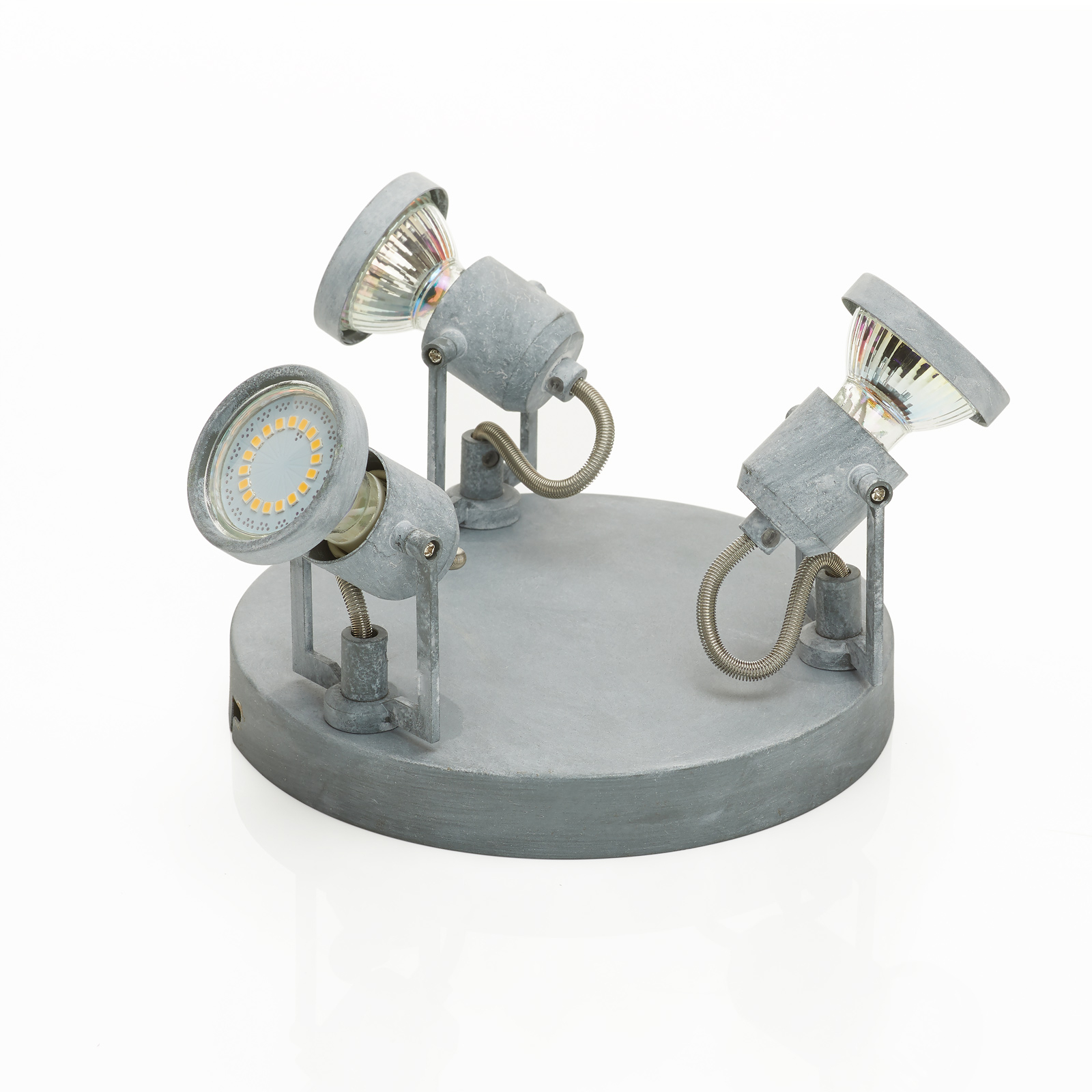 Concreto - kolmilamppuinen LED-spottiplafondi