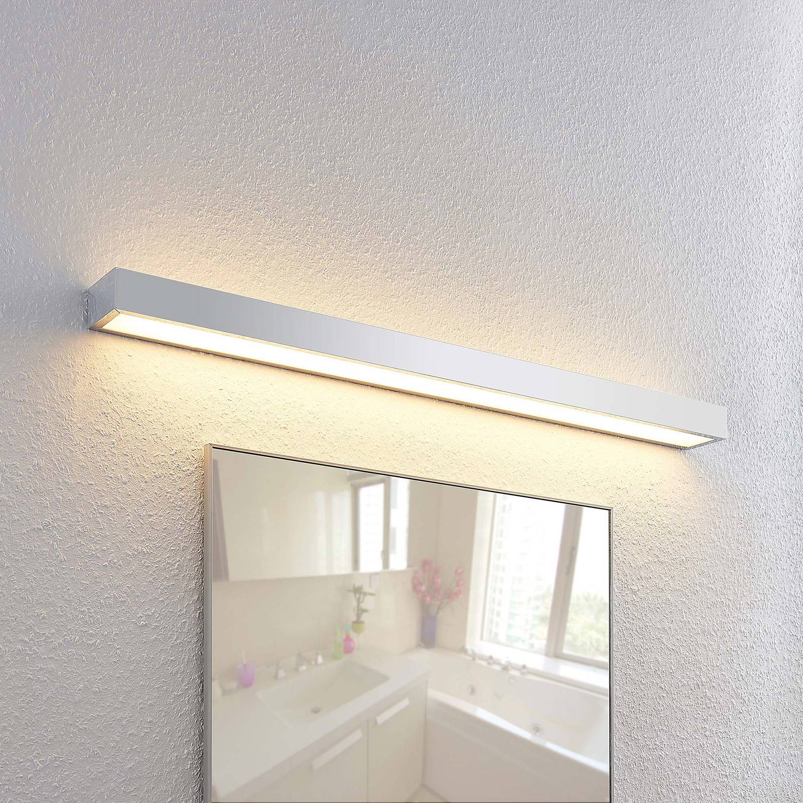 Lindby Layan LED-kylpyhuonevalaisin, kromi, 90 cm