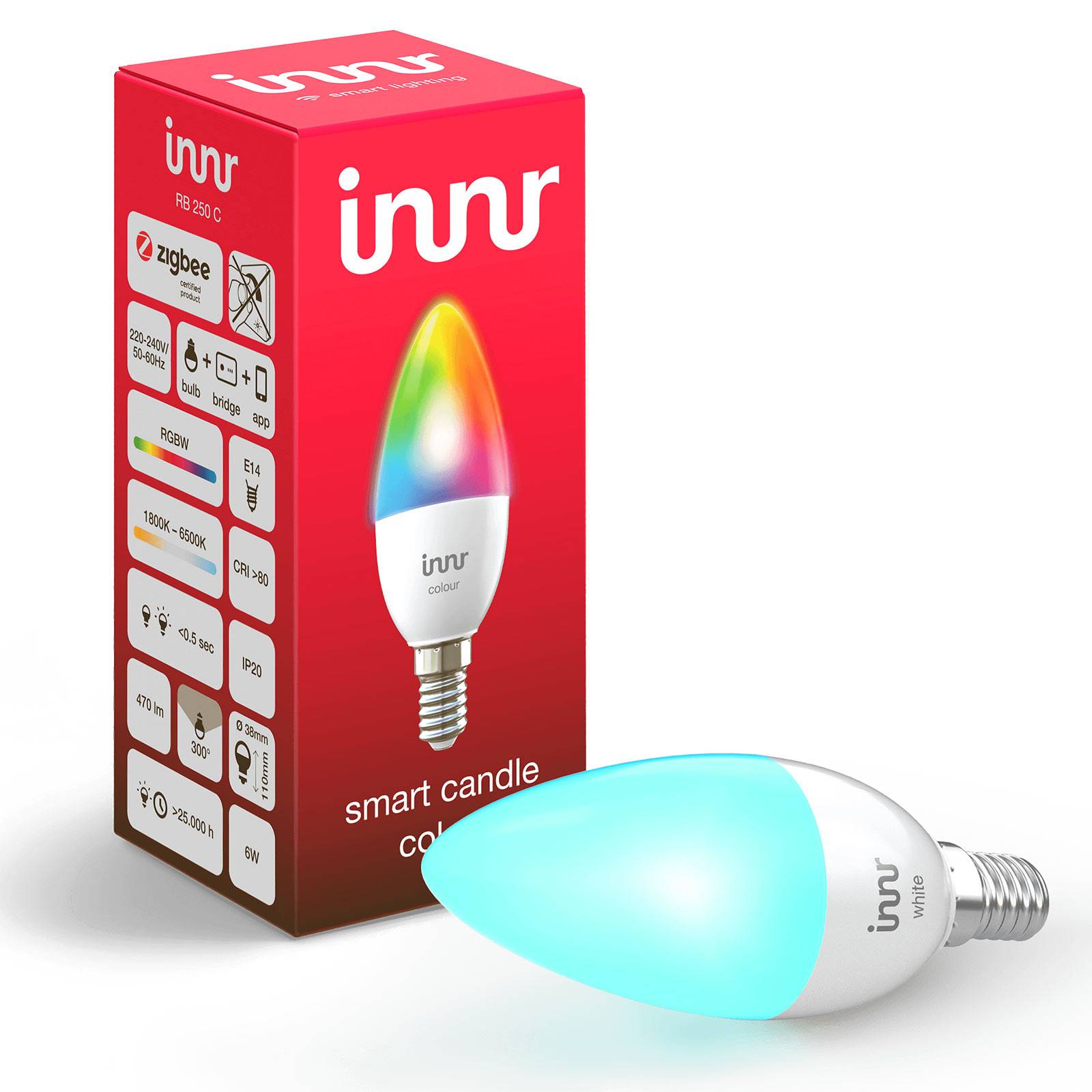 E14 6W LED-lamppu Innr Smart Candle Colour RGBW