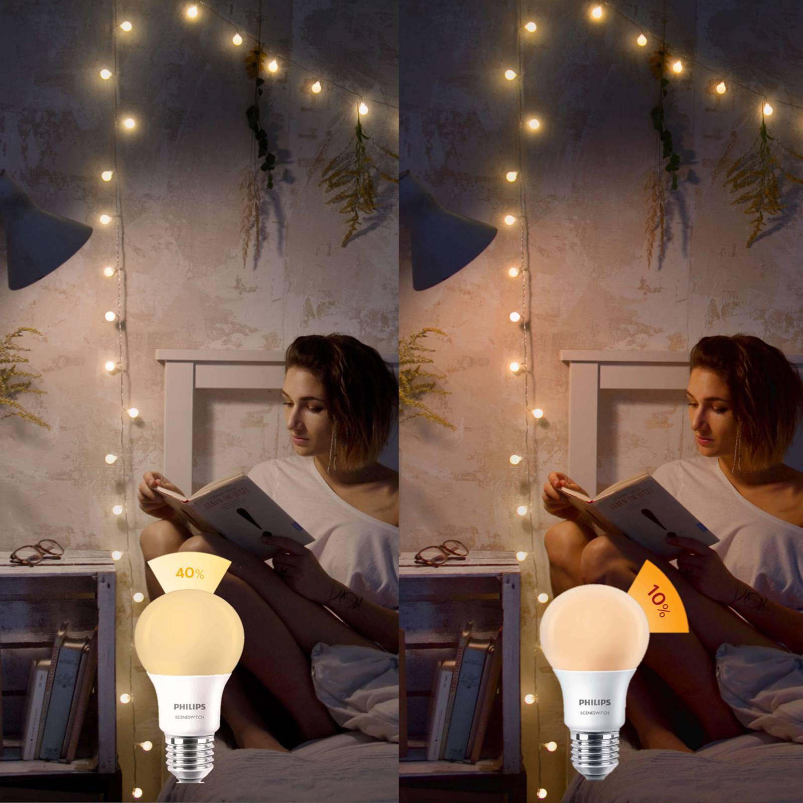 E27 8 W 827 LED-lamppu SceneSwitch matta
