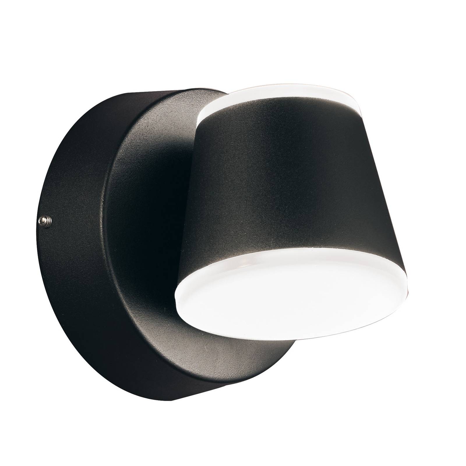 LED-ulkoseinälamppu Atlas, käännettävä, pyöreä