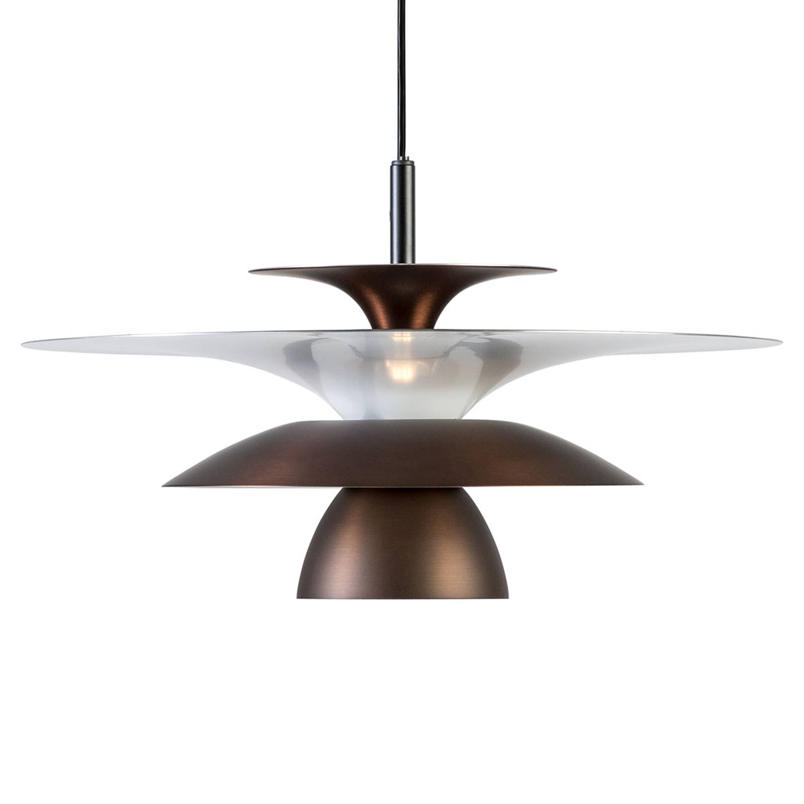 Picasso-LED-riippuvalo, 1-lamp., Ø 38 cm, ruskea