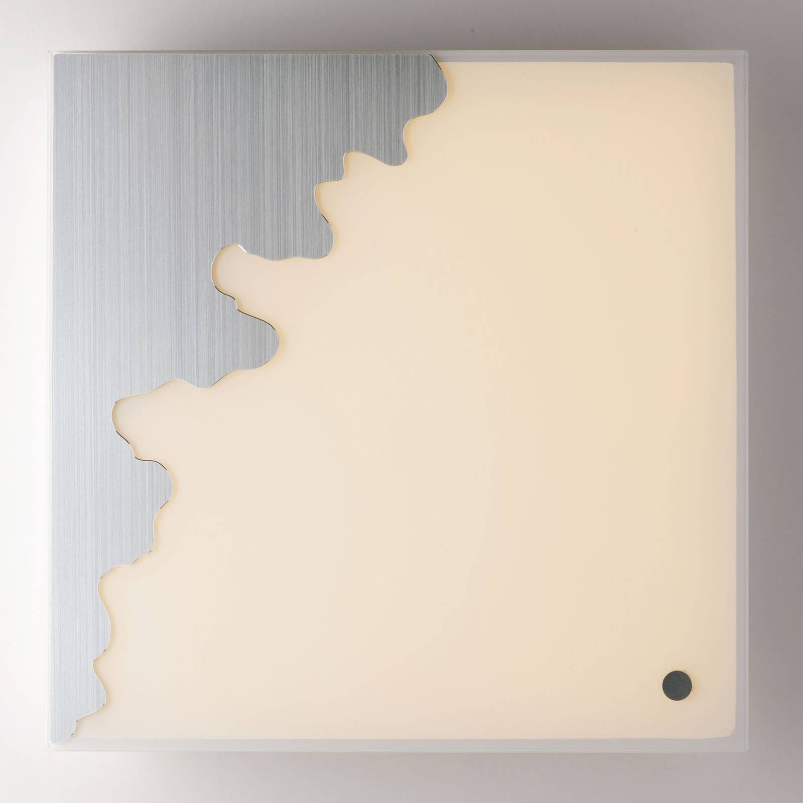 Seinävalo Chic Tuya kulmikas hopea 58x58cm