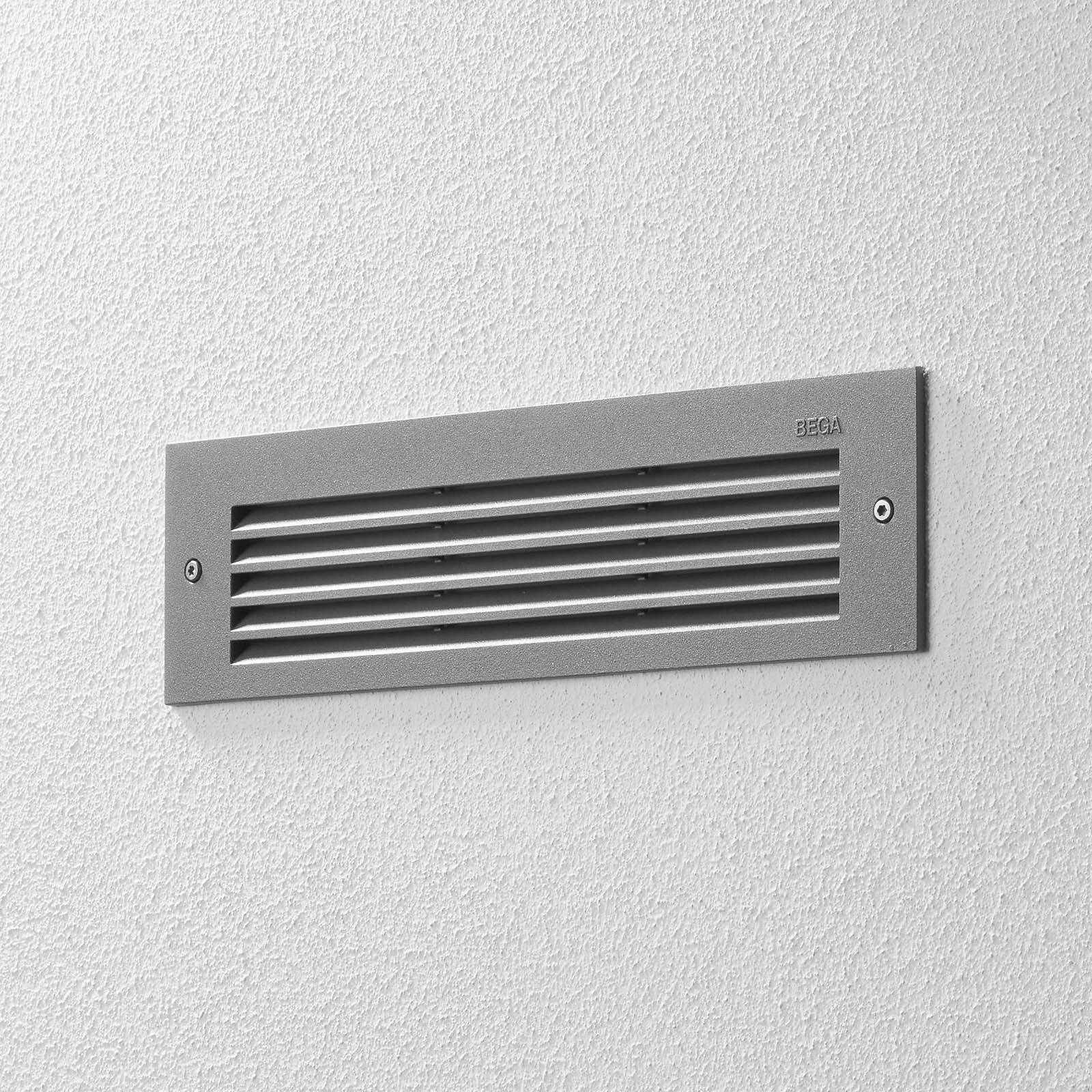 BEGA 33018 LED-seinäuppovalo 3000K hopea 26 cm