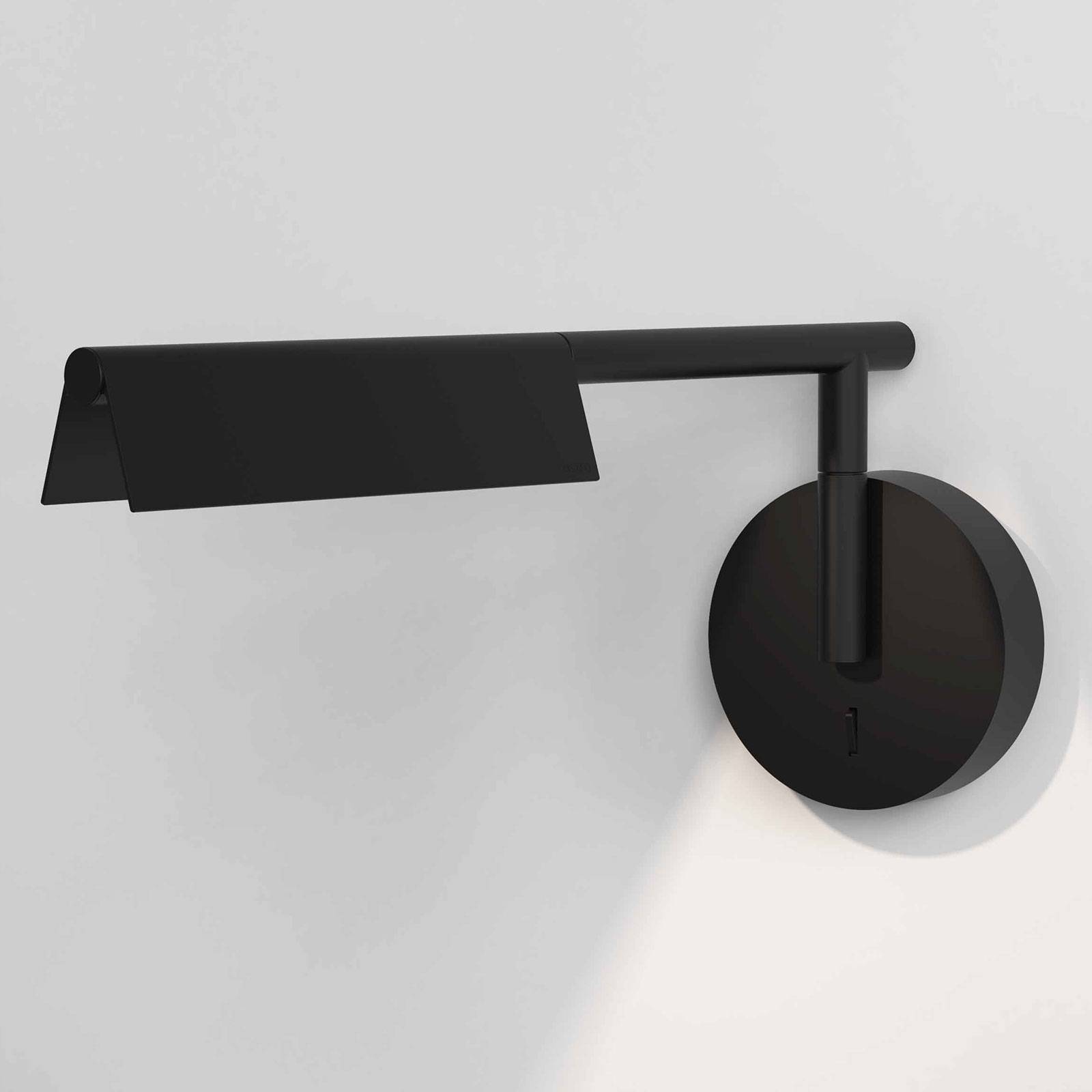Astro Fold -LED-seinävalaisin katkaisijalla, musta