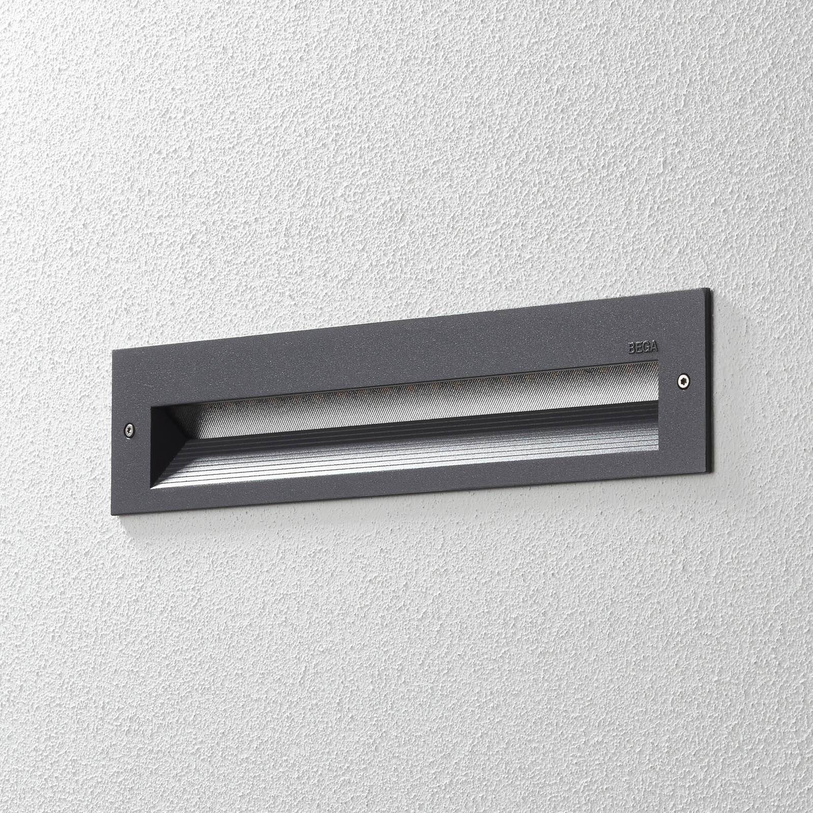 BEGA 33055 LED-seinäuppovalo 3000K grafiitti 32 cm